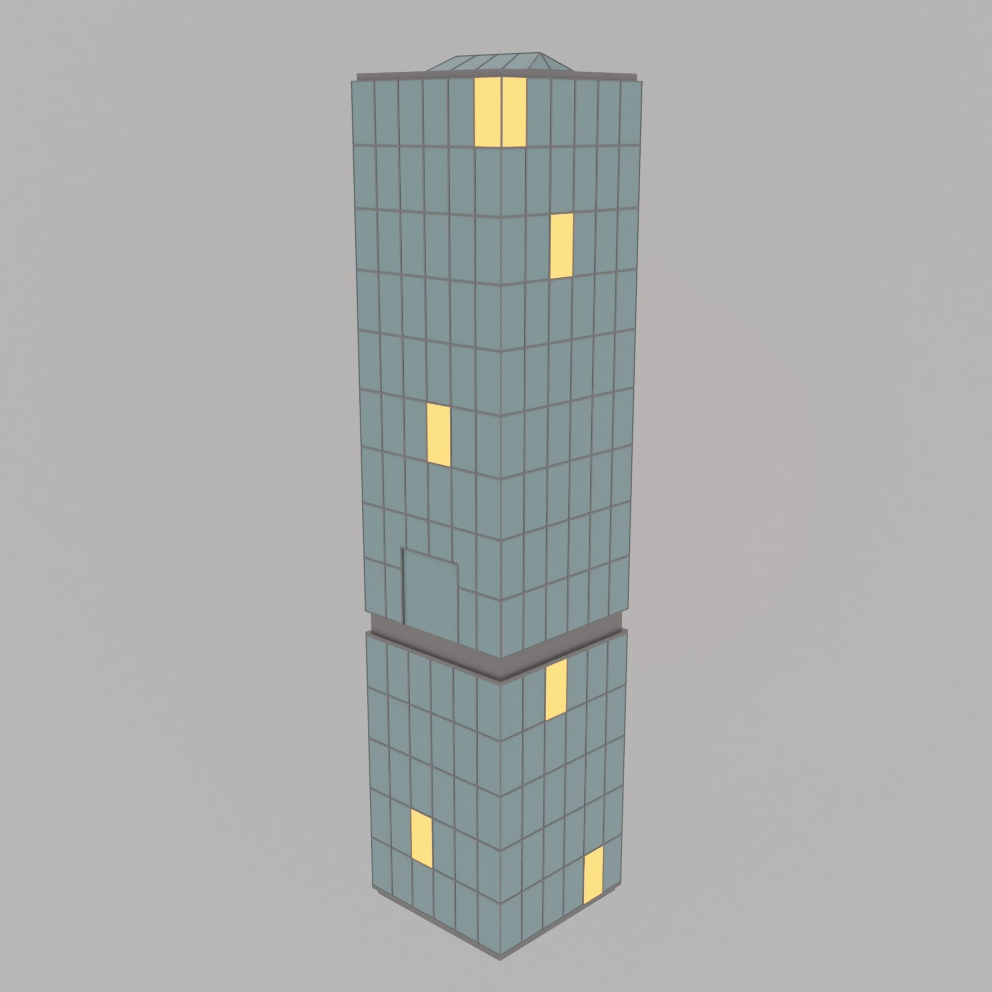 Cyberpunk city Low-poly 3D model_20