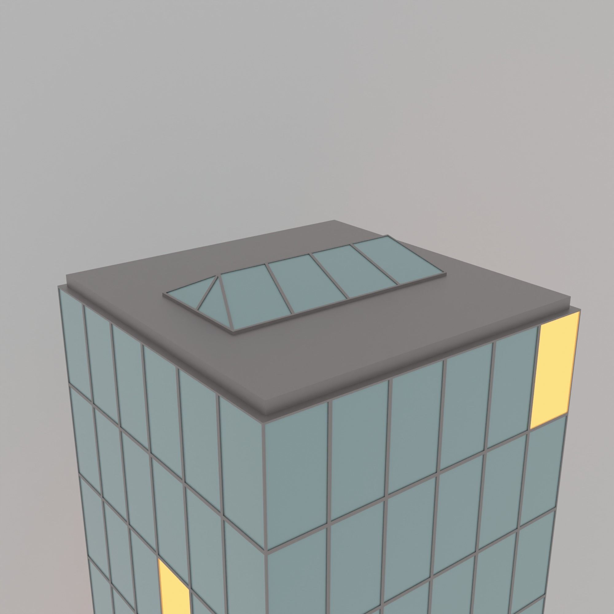 Cyberpunk city Low-poly 3D model_21