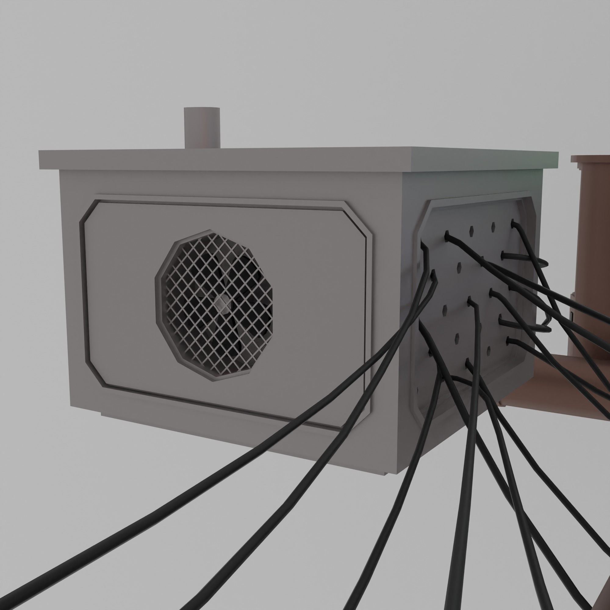 Cyberpunk city Low-poly 3D model_58