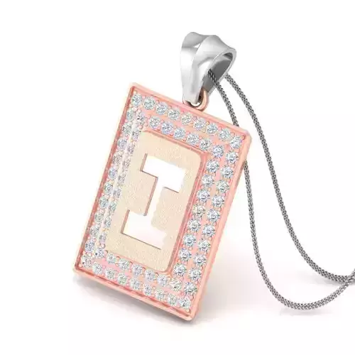 Pendant Casual alphabet I gemstone
