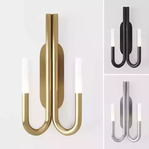 Rousseau double wall sconce by Kelly Wearstler