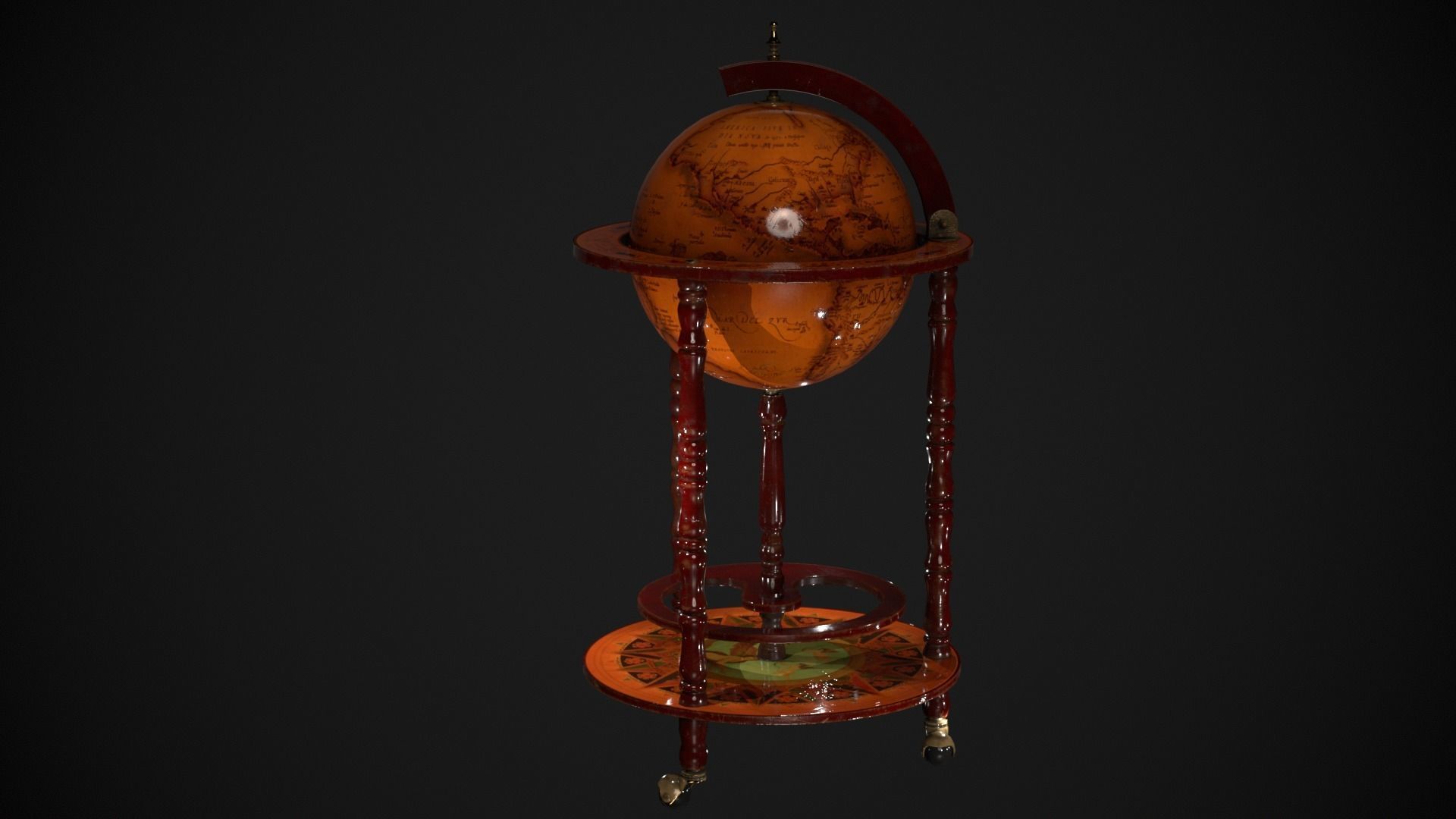 Pirates Globe Low-poly 3D model_4