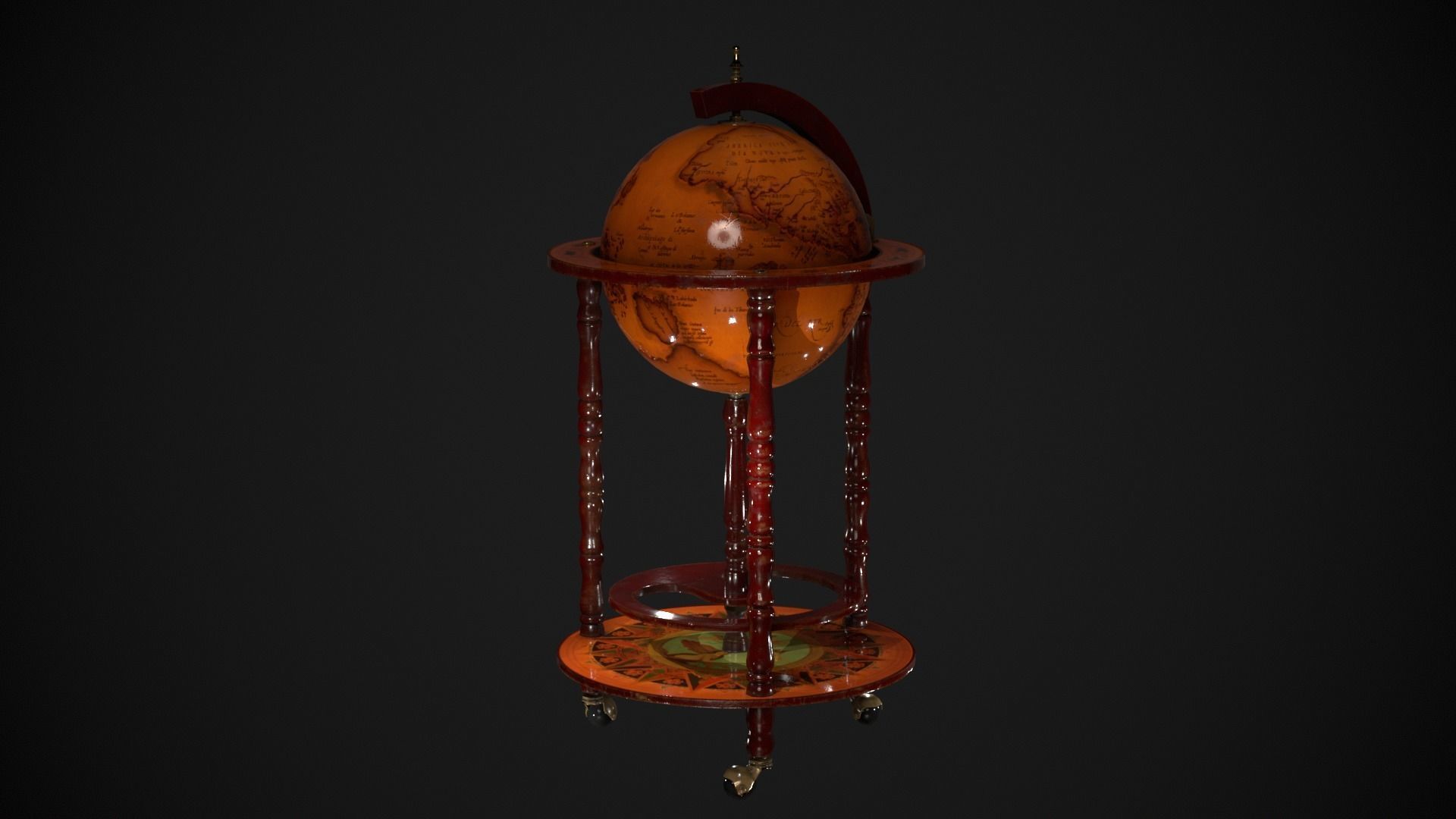 Pirates Globe Low-poly 3D model_3
