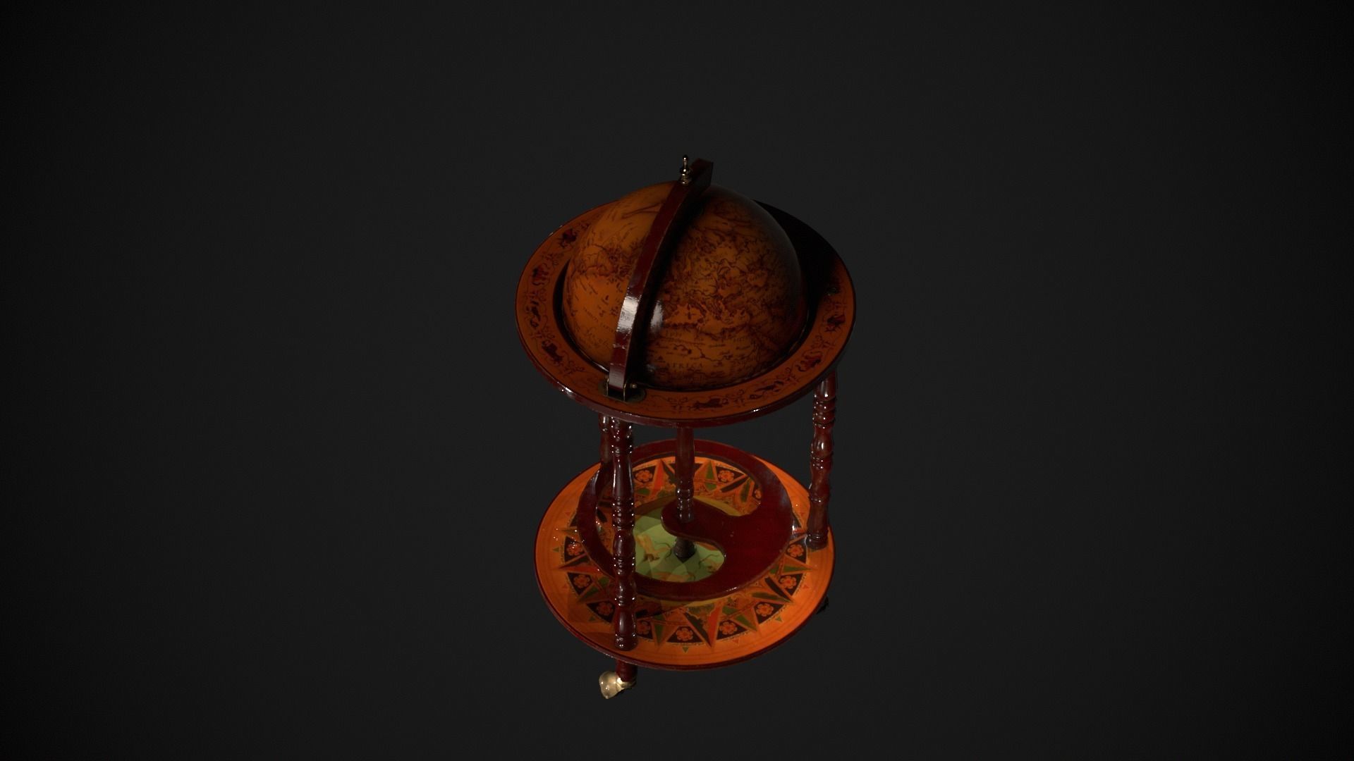 Pirates Globe Low-poly 3D model_7