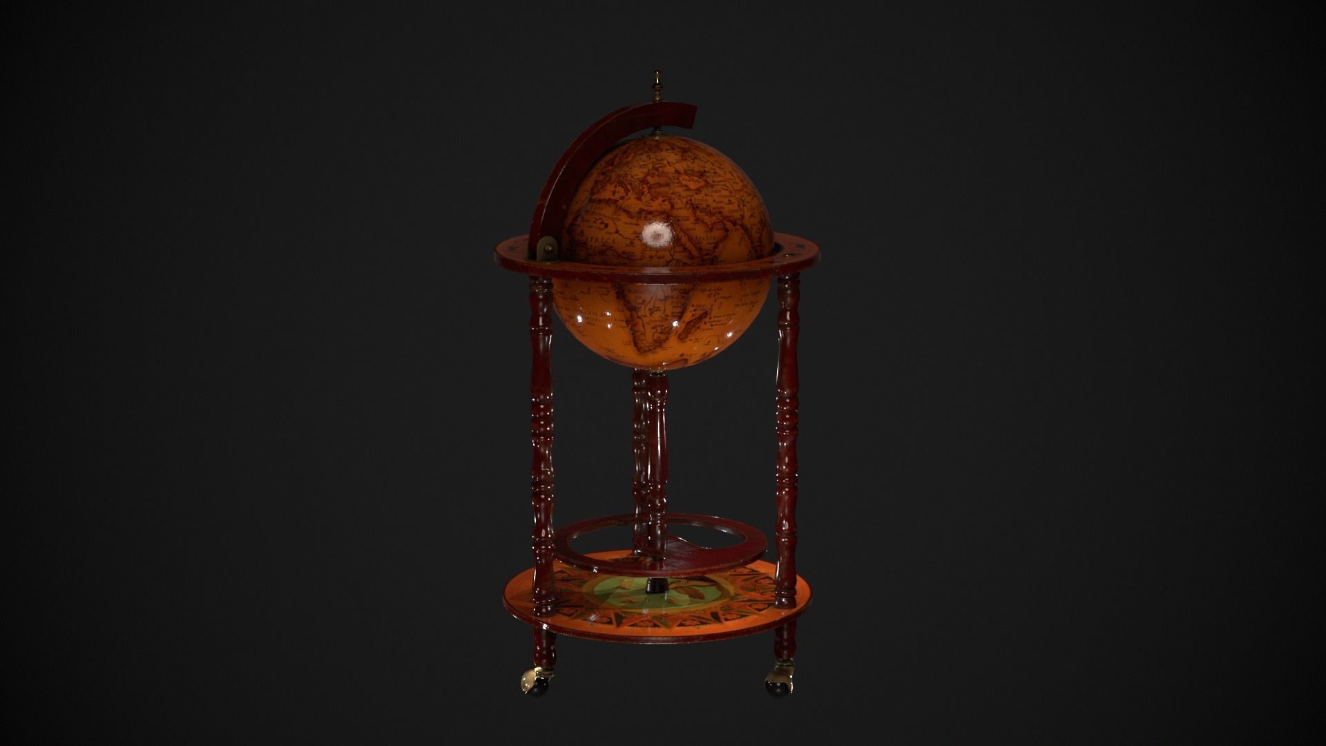 Pirates Globe Low-poly 3D model_6