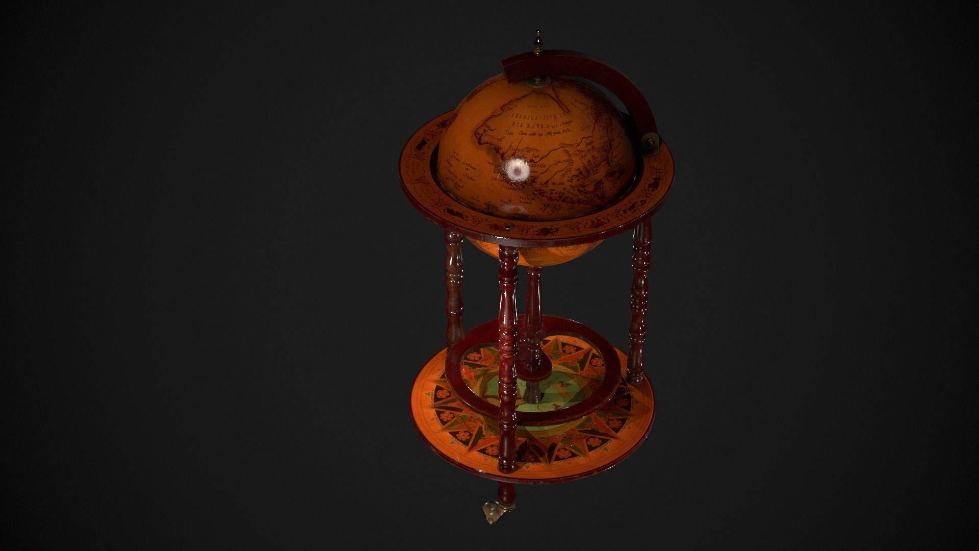 Pirates Globe Low-poly 3D model_9