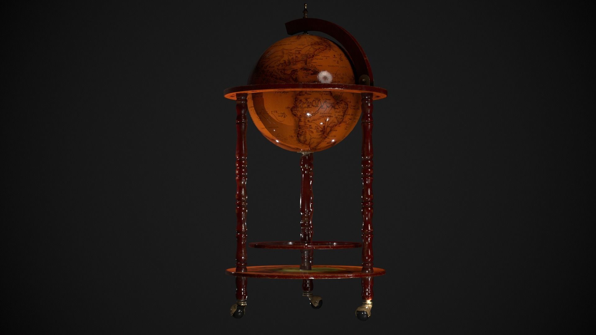 Pirates Globe Low-poly 3D model_5