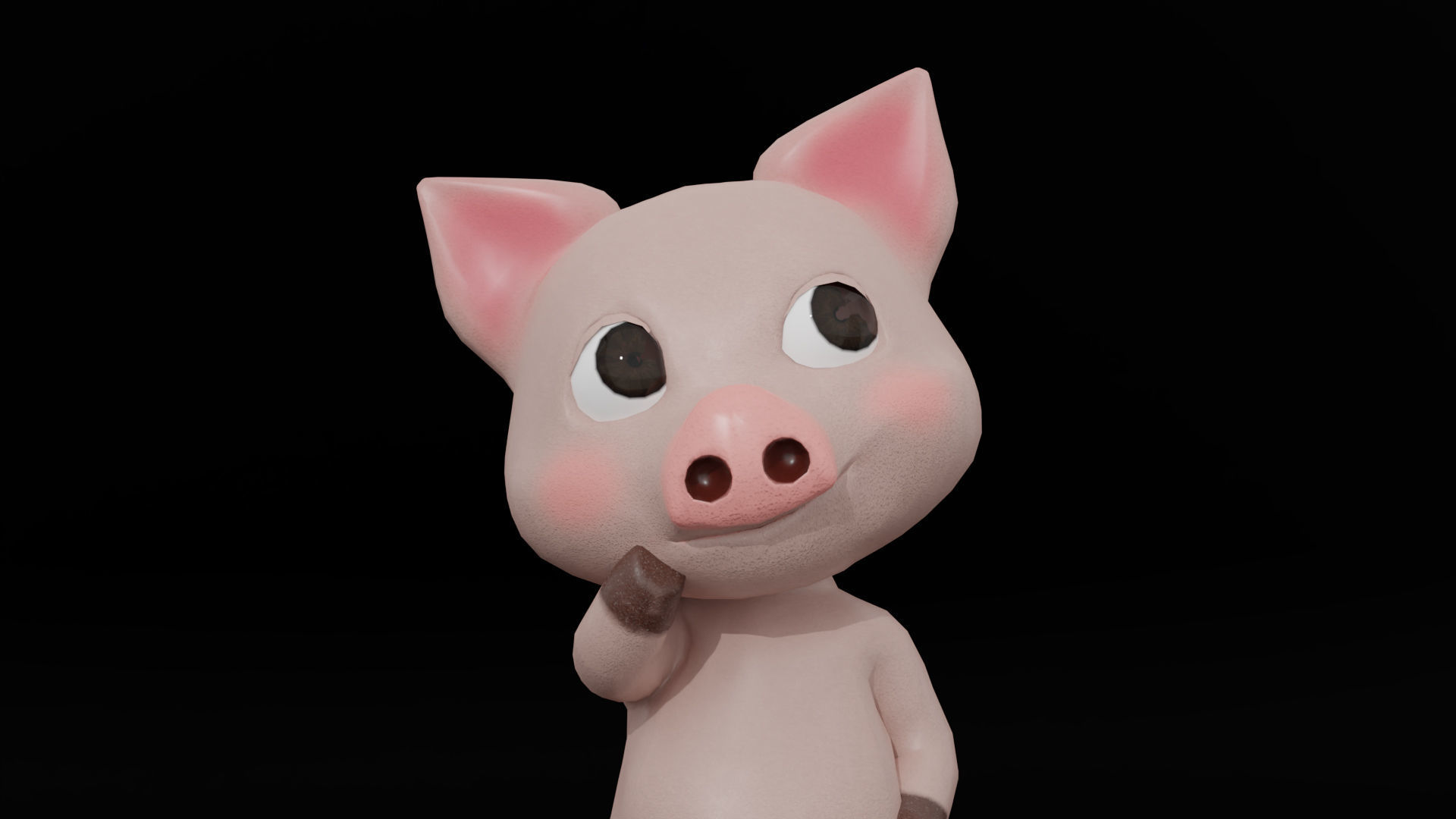 Pig Rigged Low Poly Character Low-poly 3D model_11