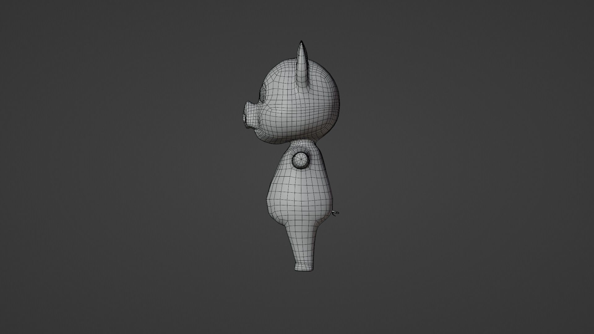 Pig Rigged Low Poly Character Low-poly 3D model_5