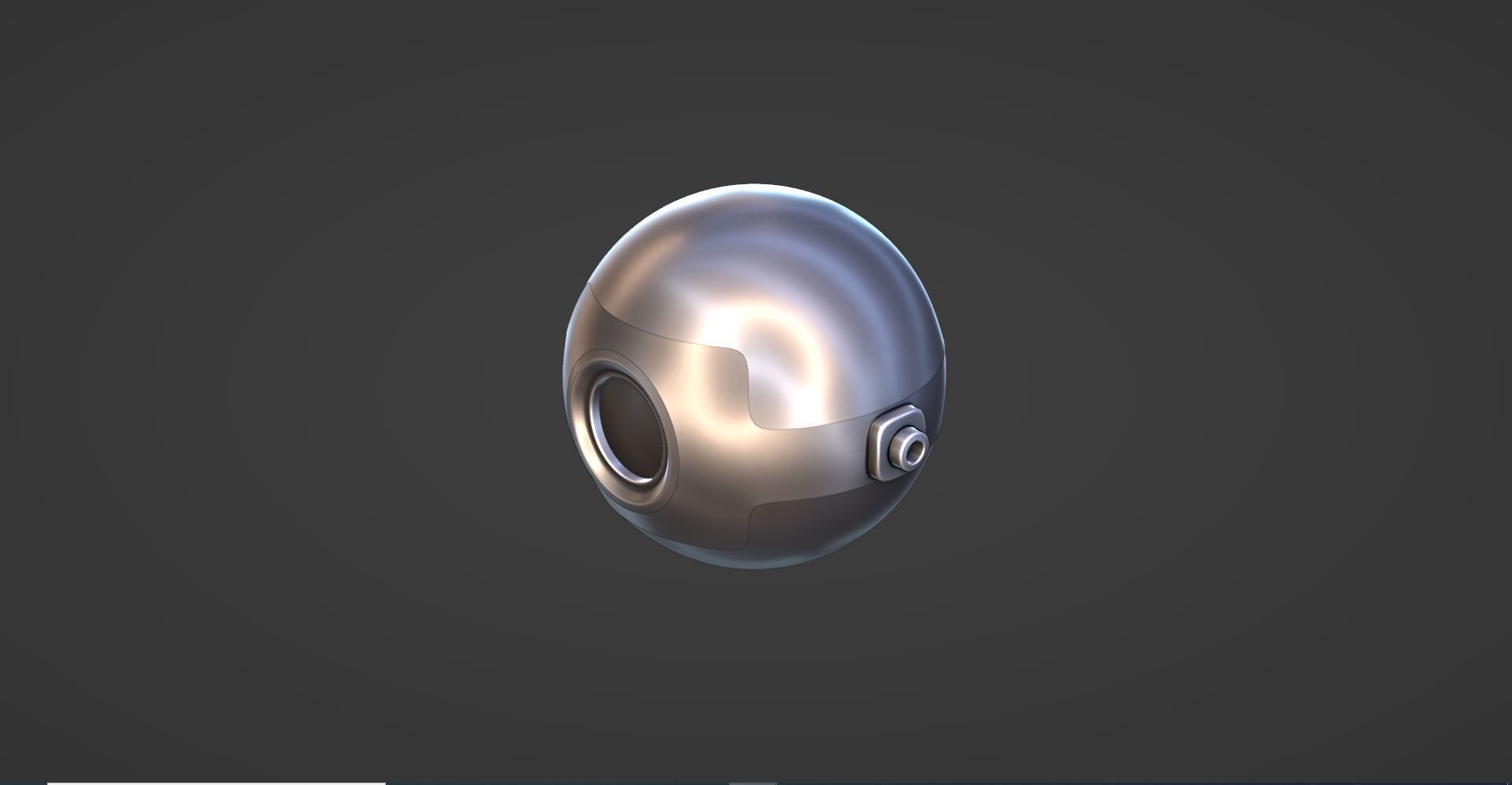 Mechanical - Sphere Head 3D model_1
