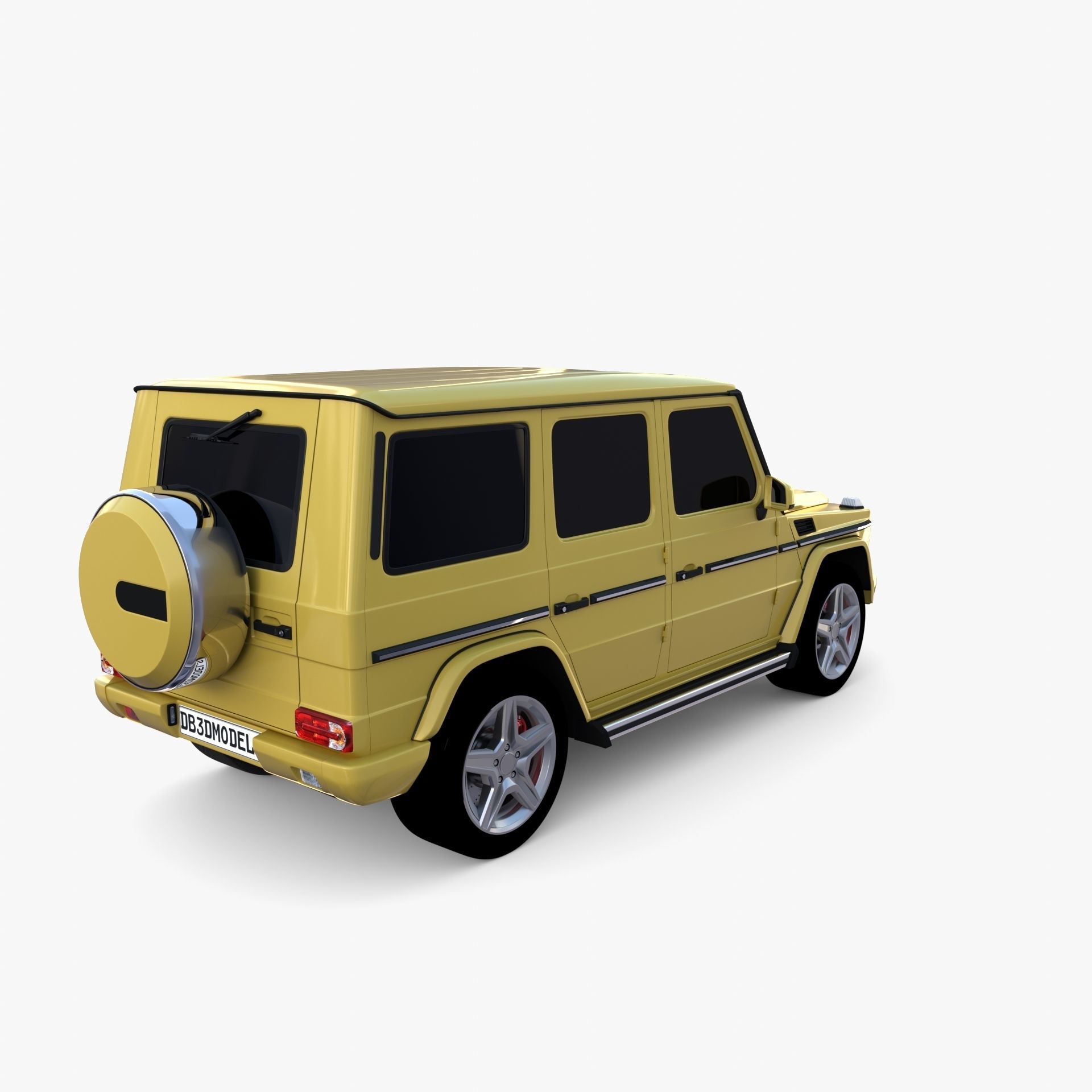 Generic Luxury SUV with interior 3D model_6