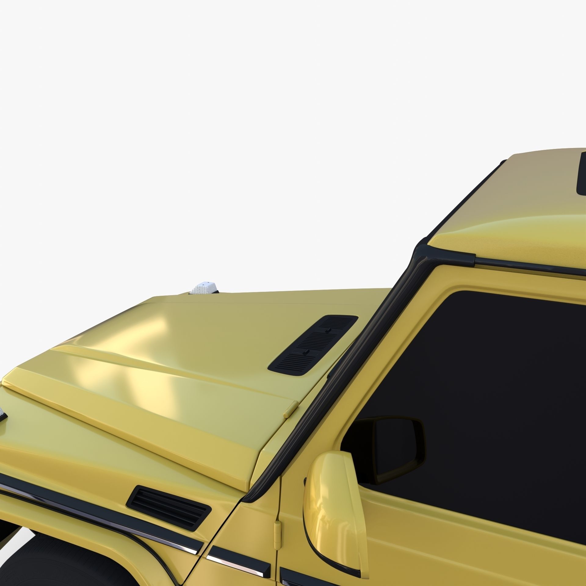 Generic Luxury SUV with interior 3D model_10