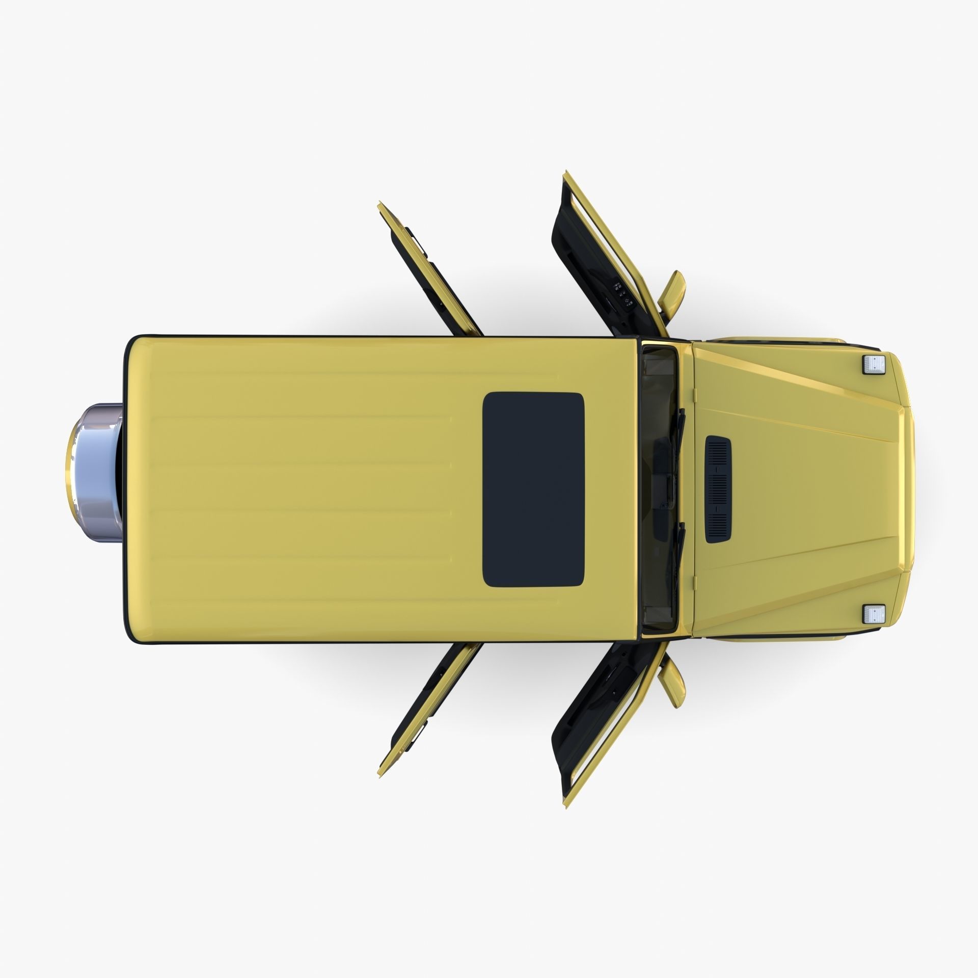 Generic Luxury SUV with interior 3D model_20