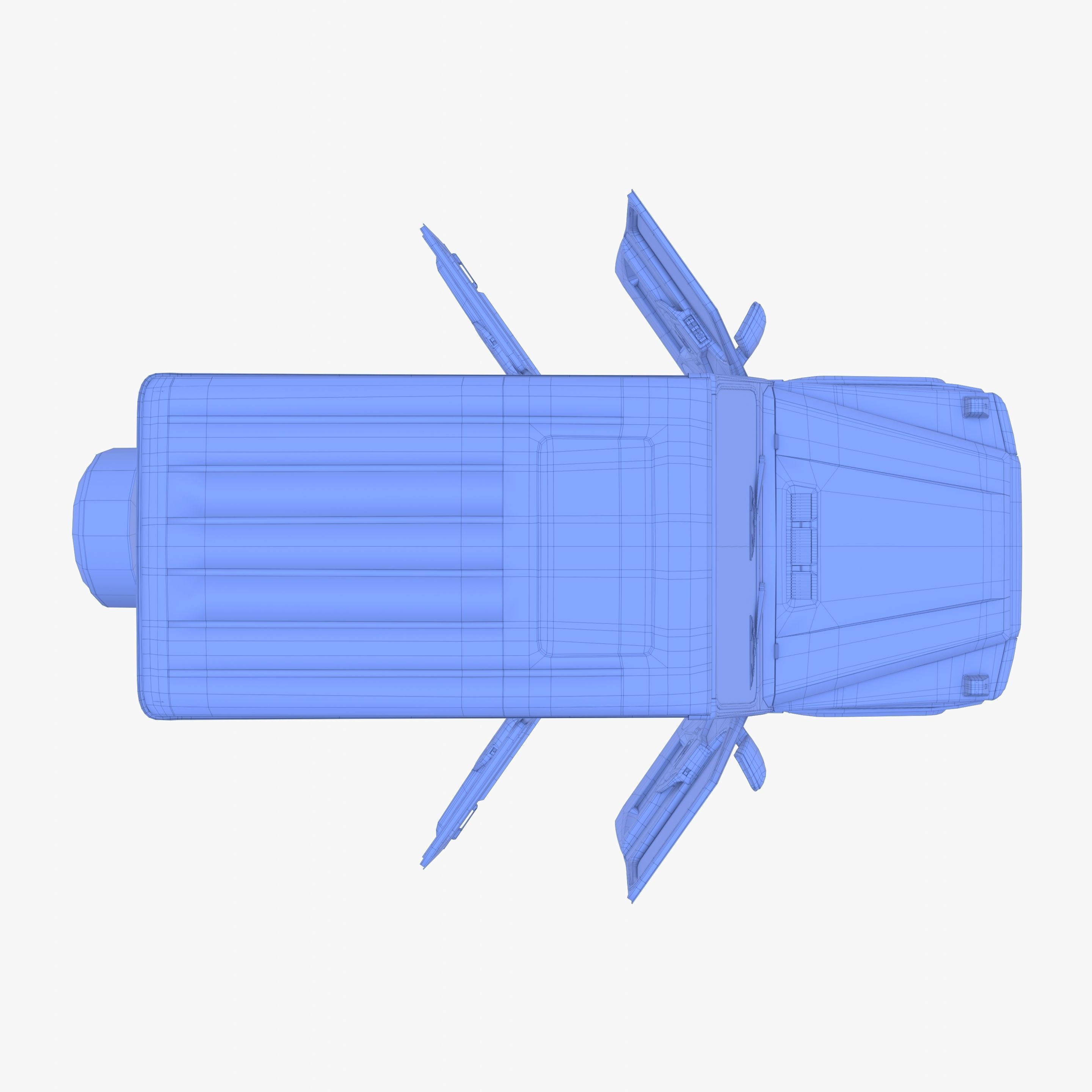 Generic Luxury SUV with interior 3D model_28