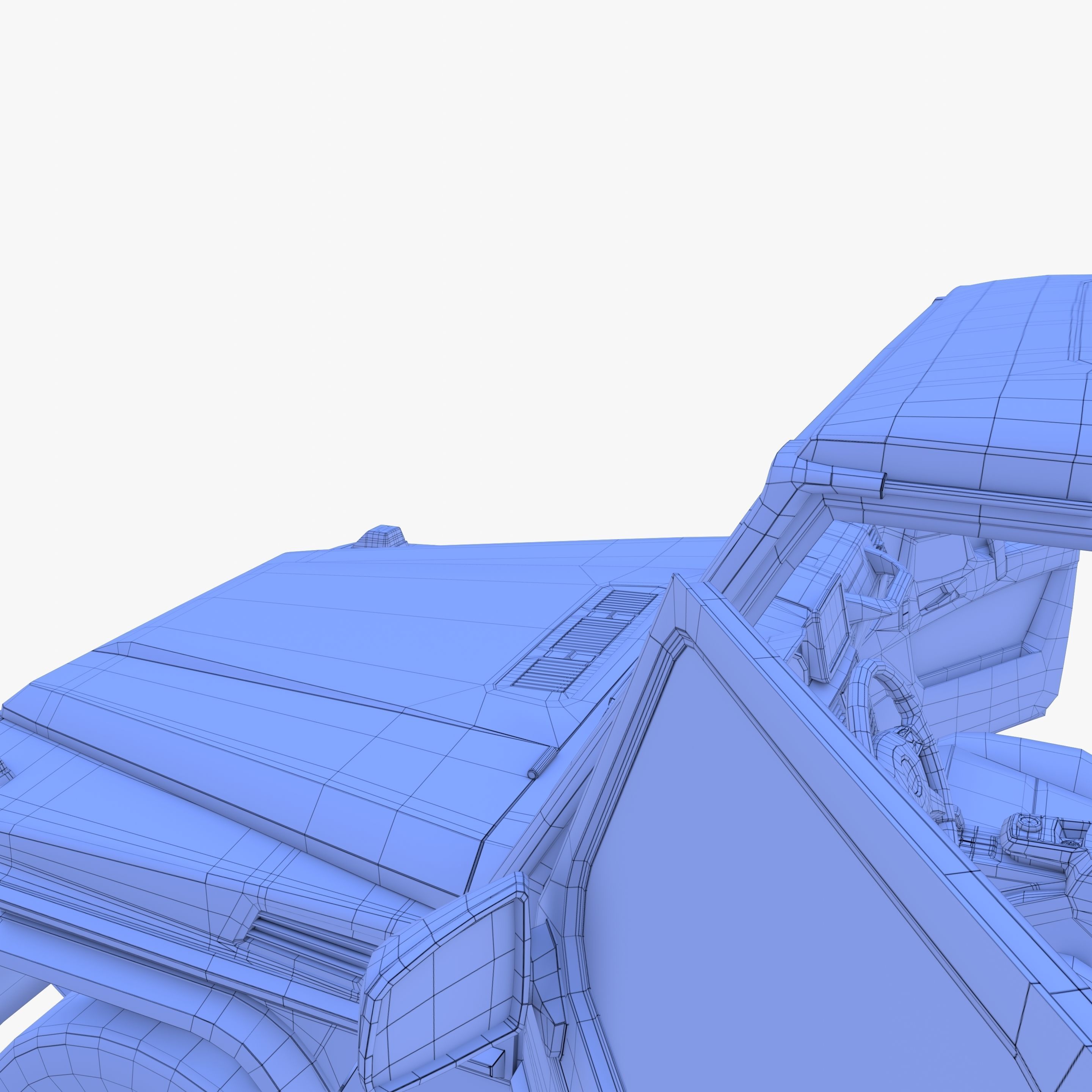 Generic Luxury SUV with interior 3D model_29