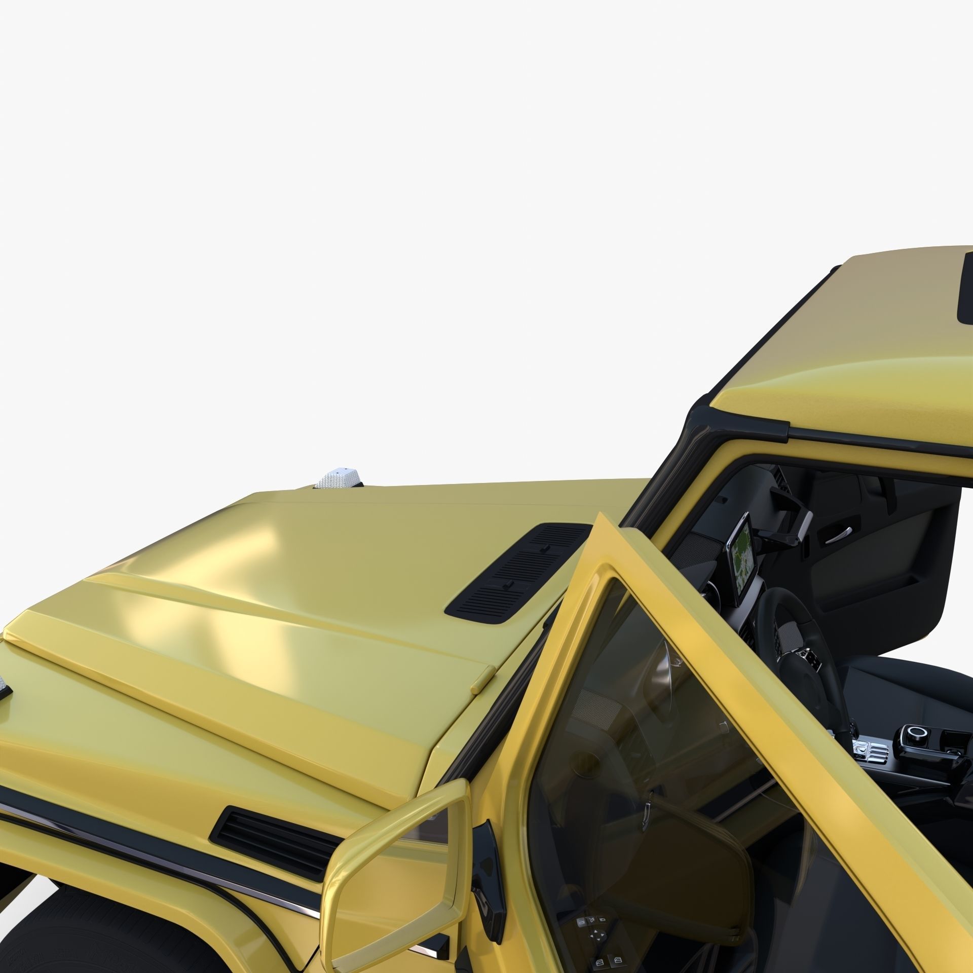 Generic Luxury SUV with interior 3D model_21