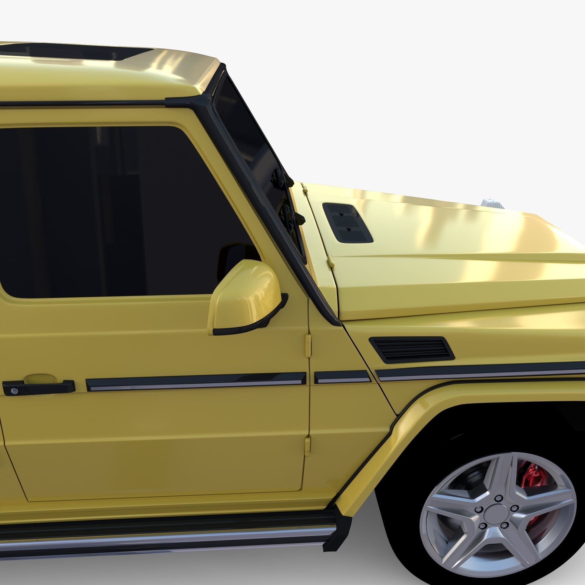Generic Luxury SUV with interior 3D model_13