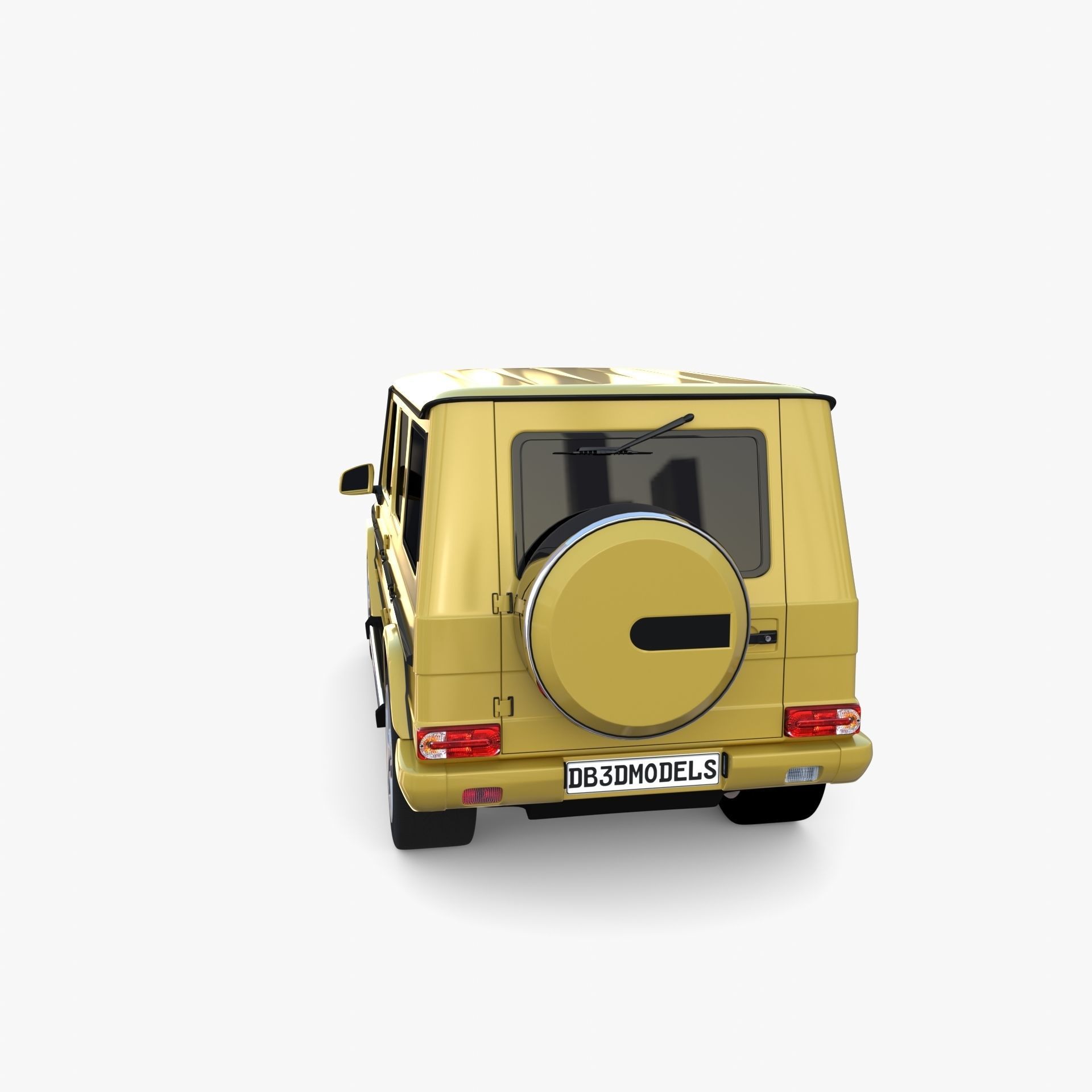 Generic Luxury SUV with interior 3D model_5