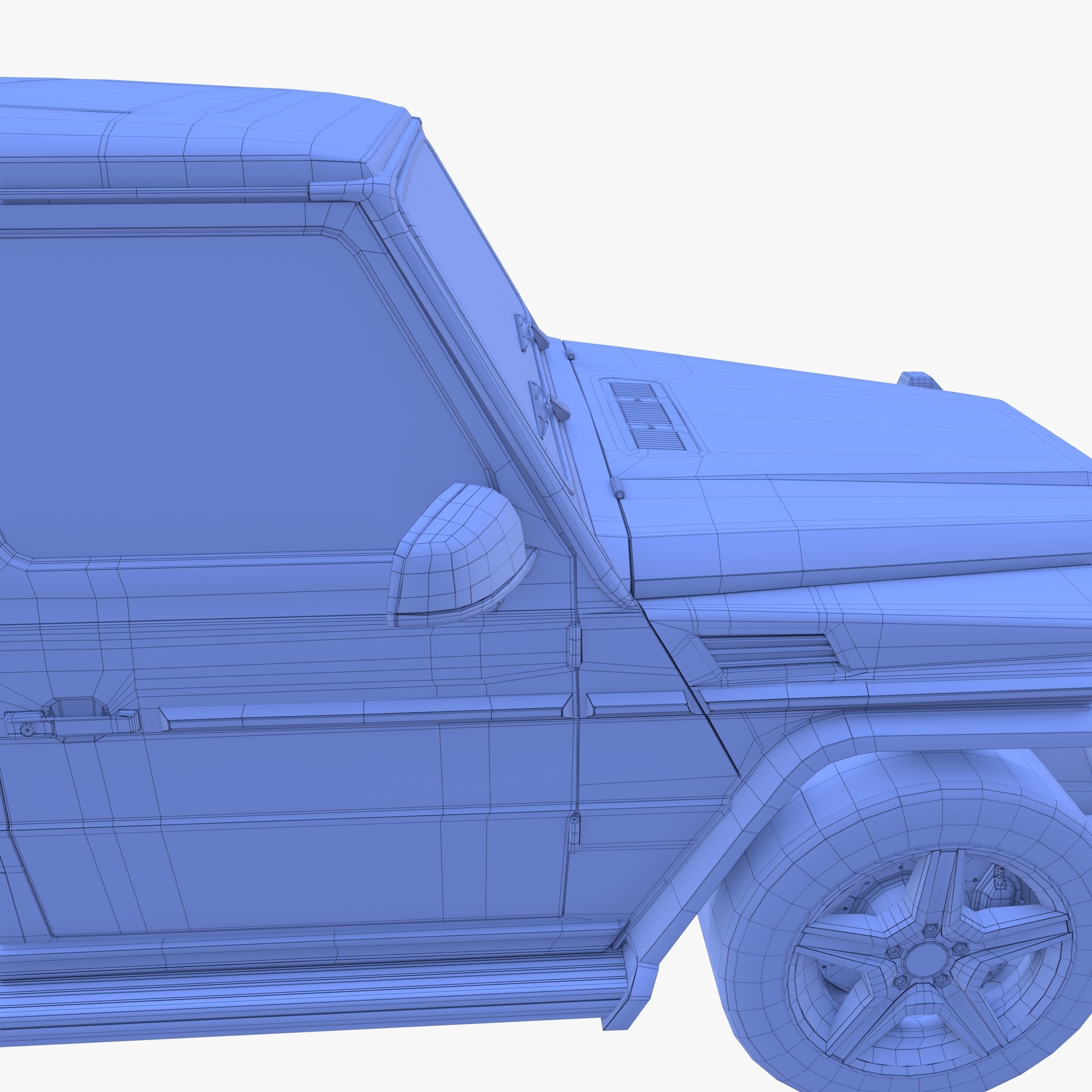 Generic Luxury SUV with interior 3D model_39