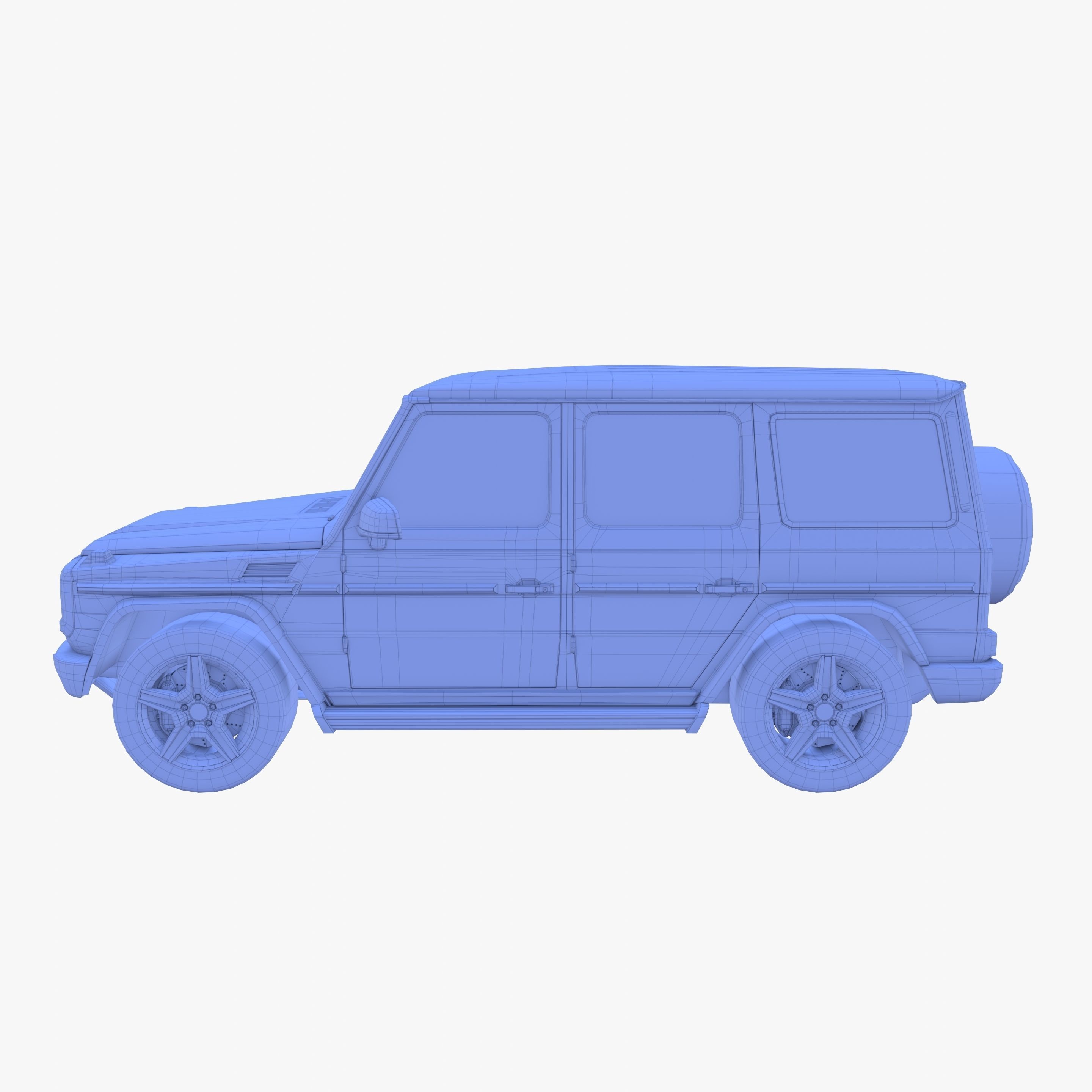 Generic Luxury SUV with interior 3D model_34