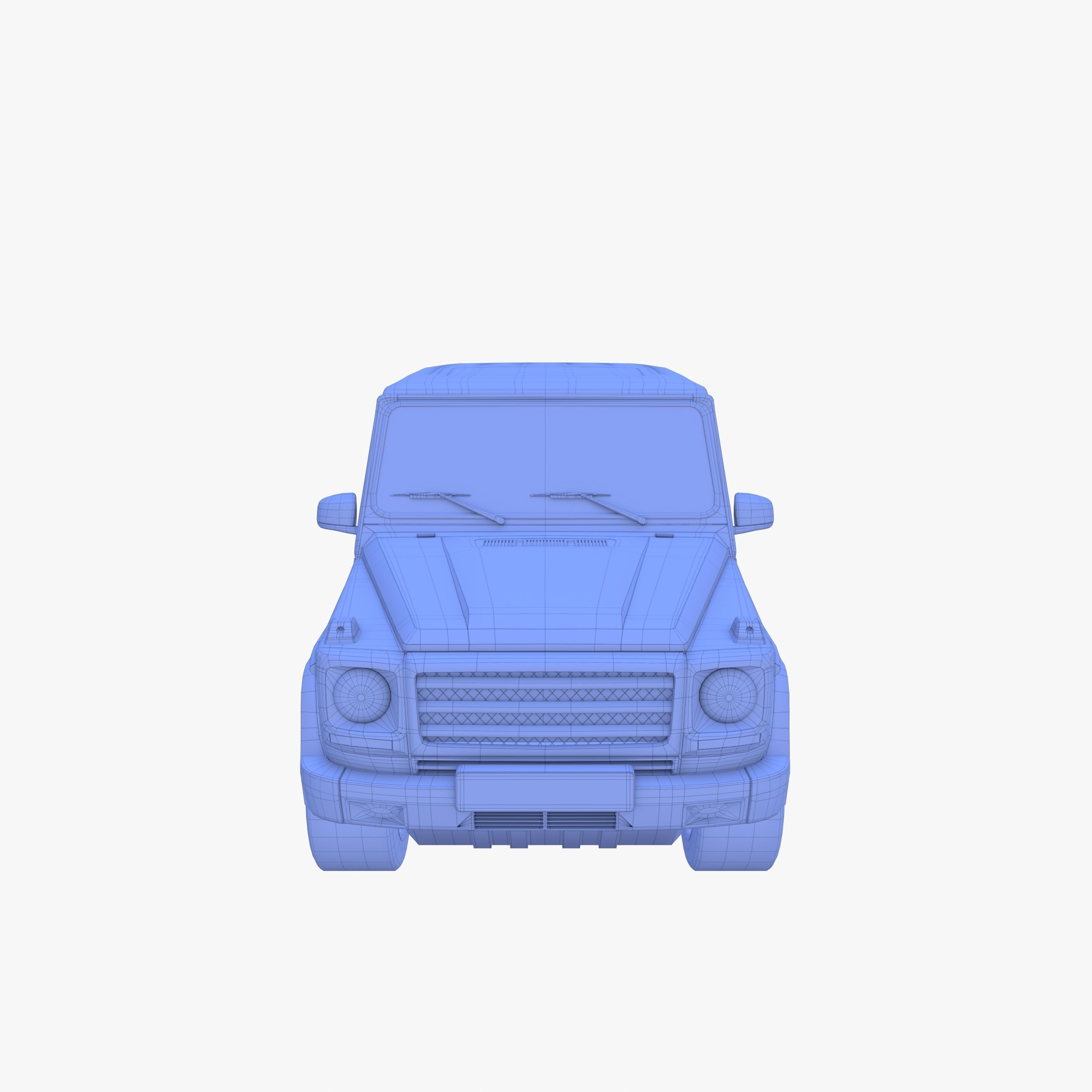 Generic Luxury SUV with interior 3D model_32