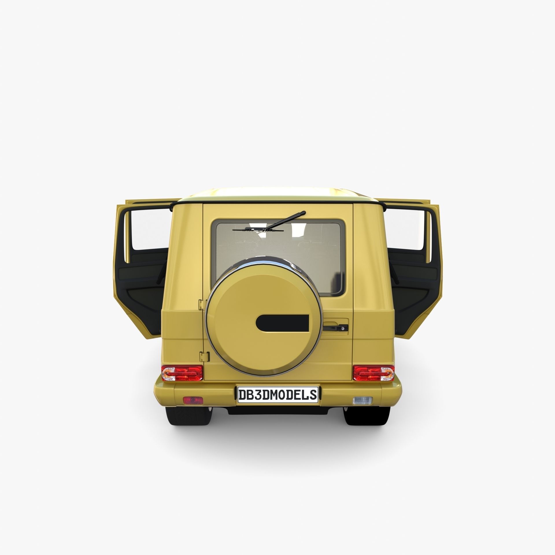 Generic Luxury SUV with interior 3D model_18