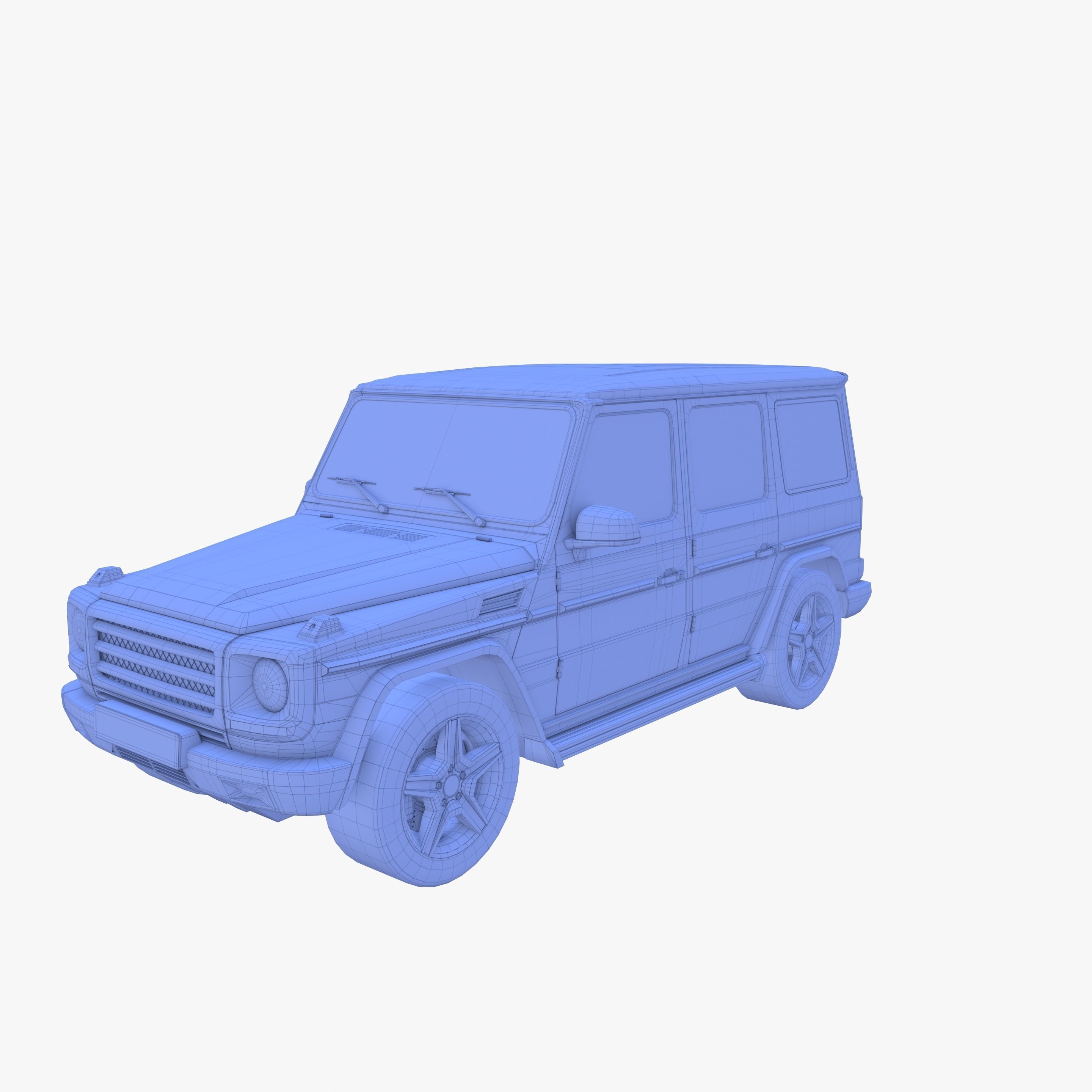 Generic Luxury SUV with interior 3D model_33