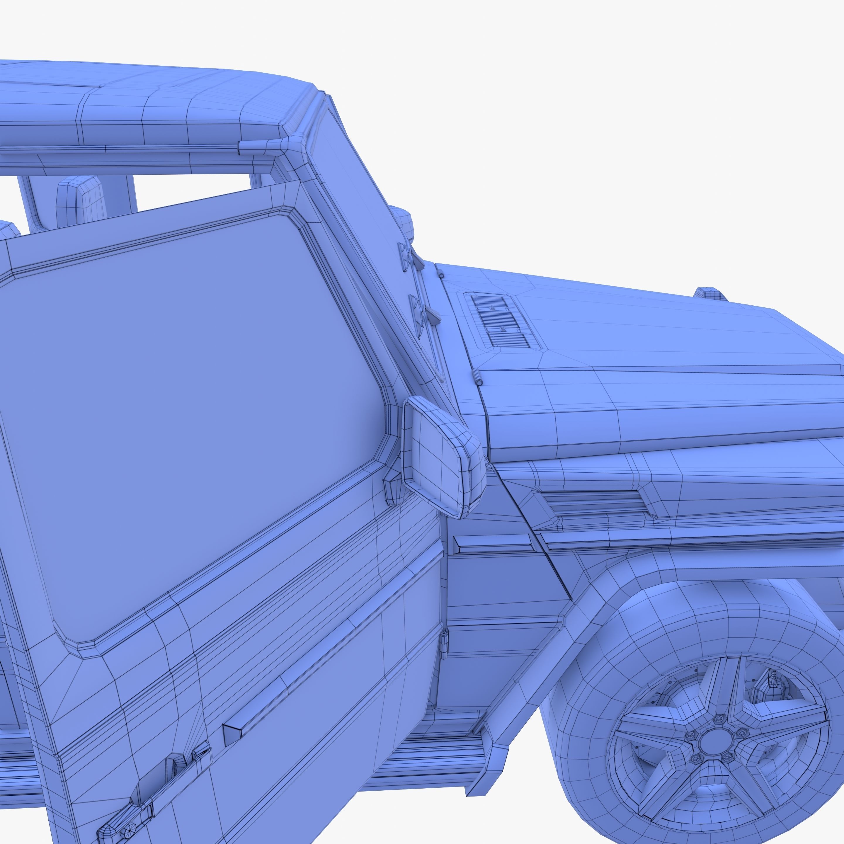 Generic Luxury SUV with interior 3D model_31