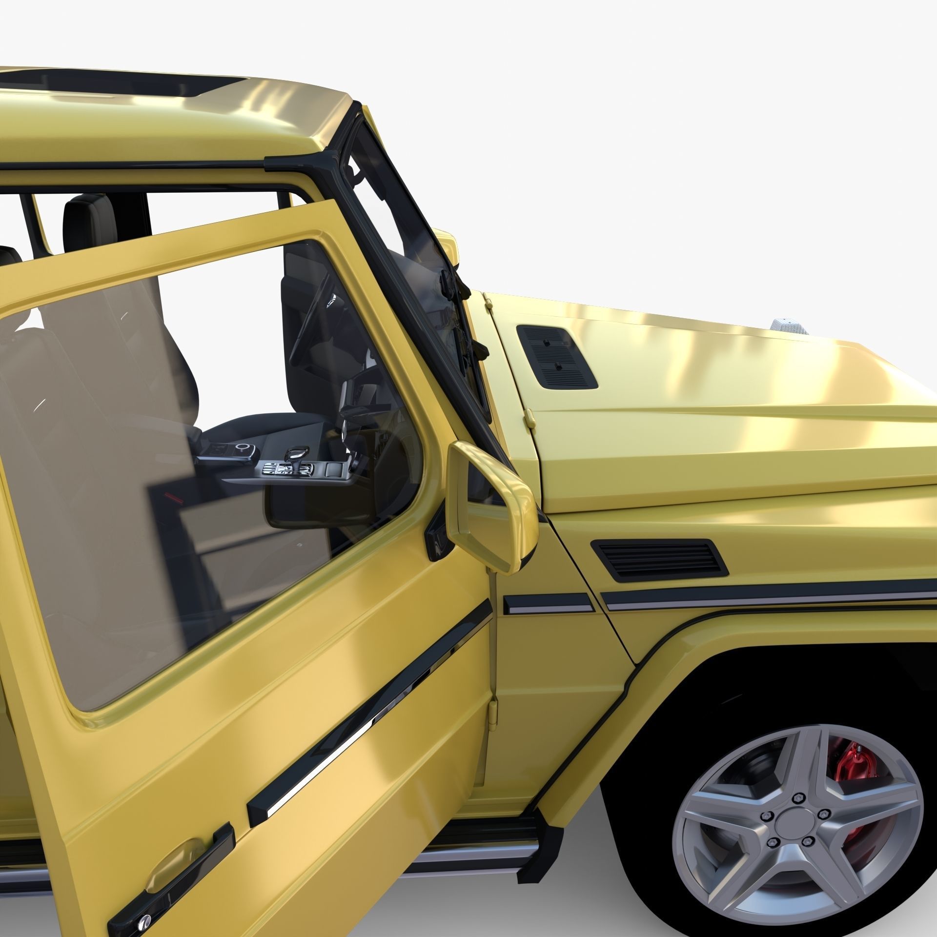 Generic Luxury SUV with interior 3D model_22
