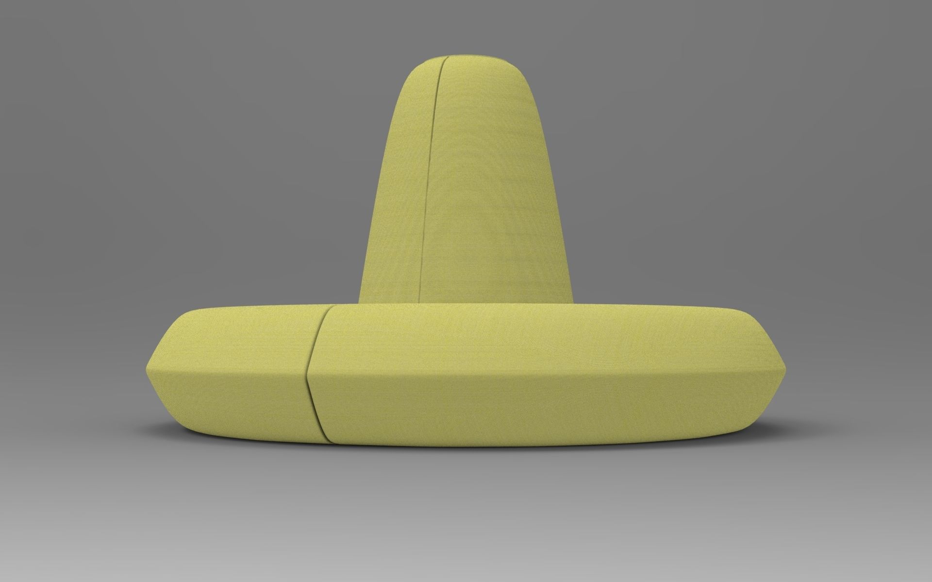 Saloon Sofa Low-poly 3D model_3