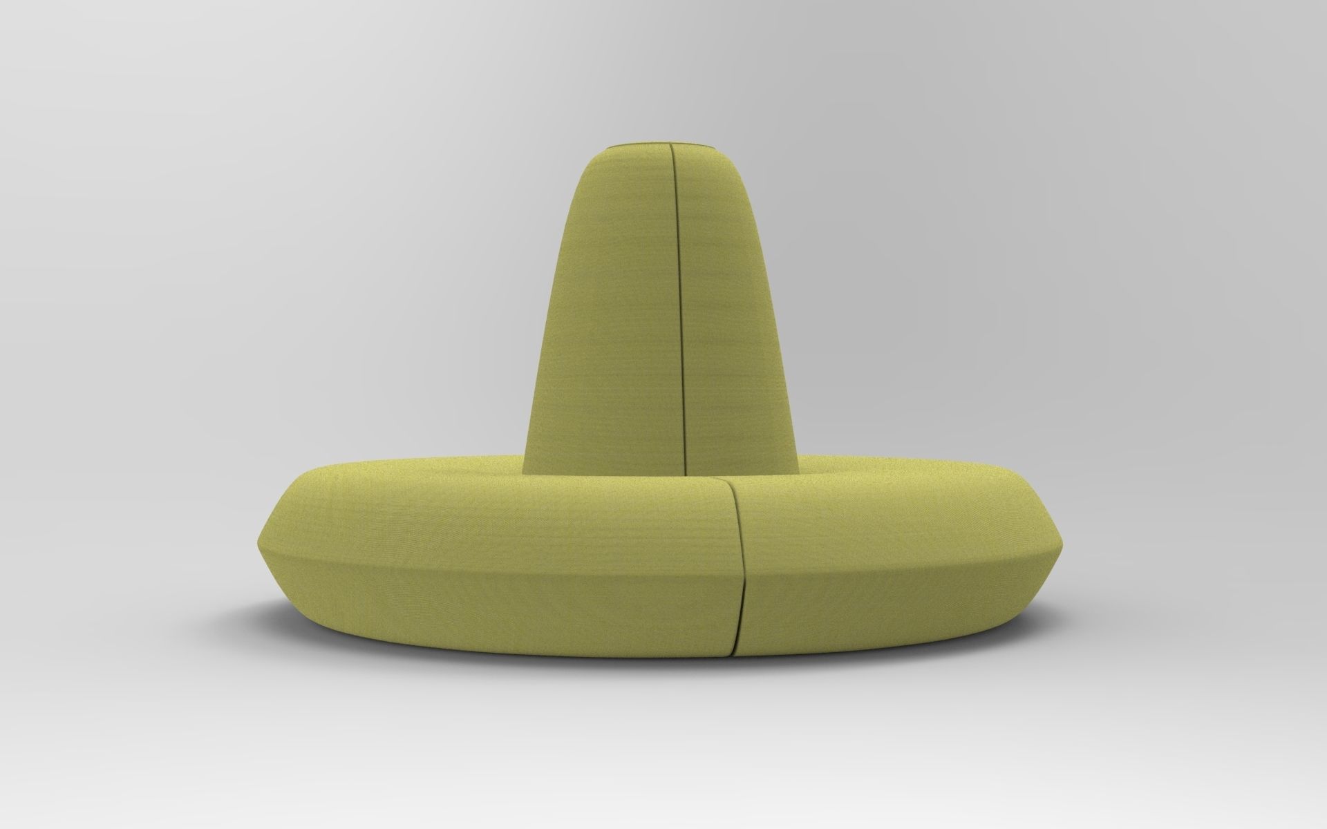 Saloon Sofa Low-poly 3D model_1