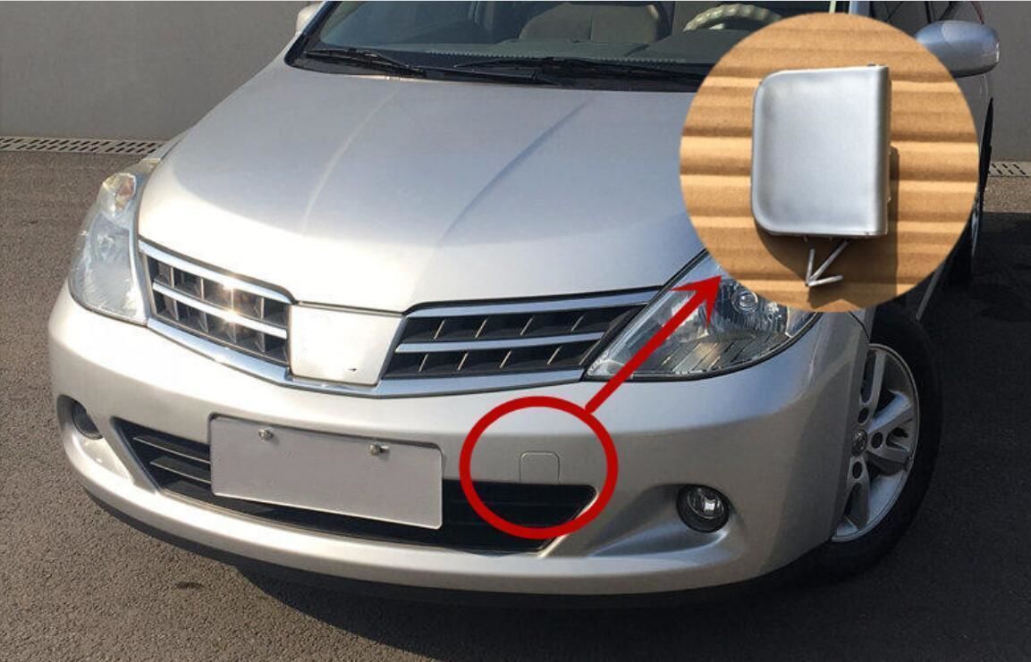 nissan tida 2004 front bumper tow cover 3D print model_2