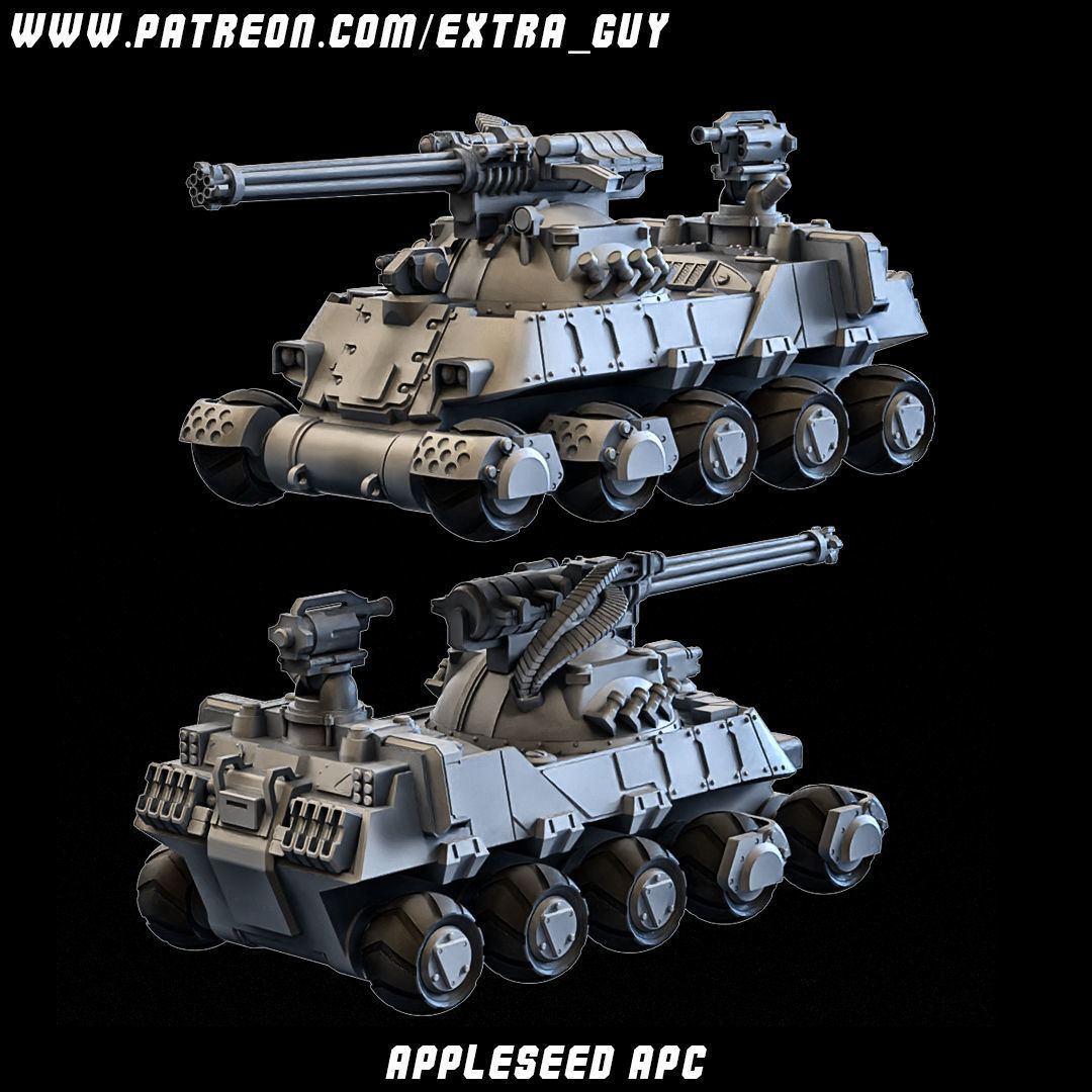 Battle APC 70mm 3D print model_1