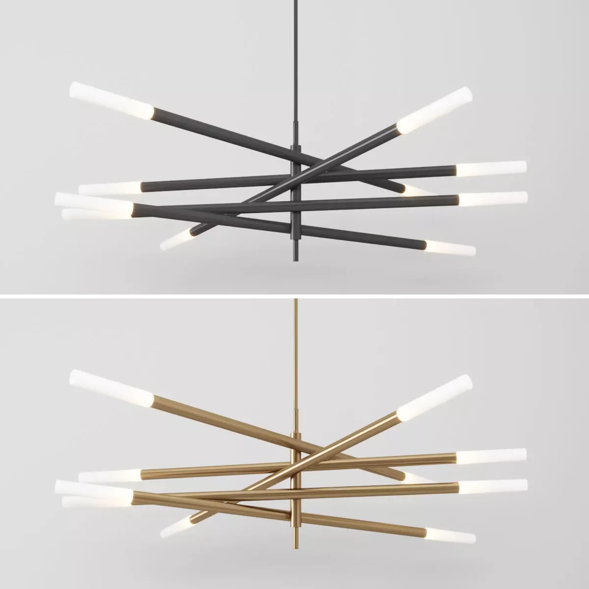 Rousseau grande articulating chandelier by Kelly Wearstler 3D model_0