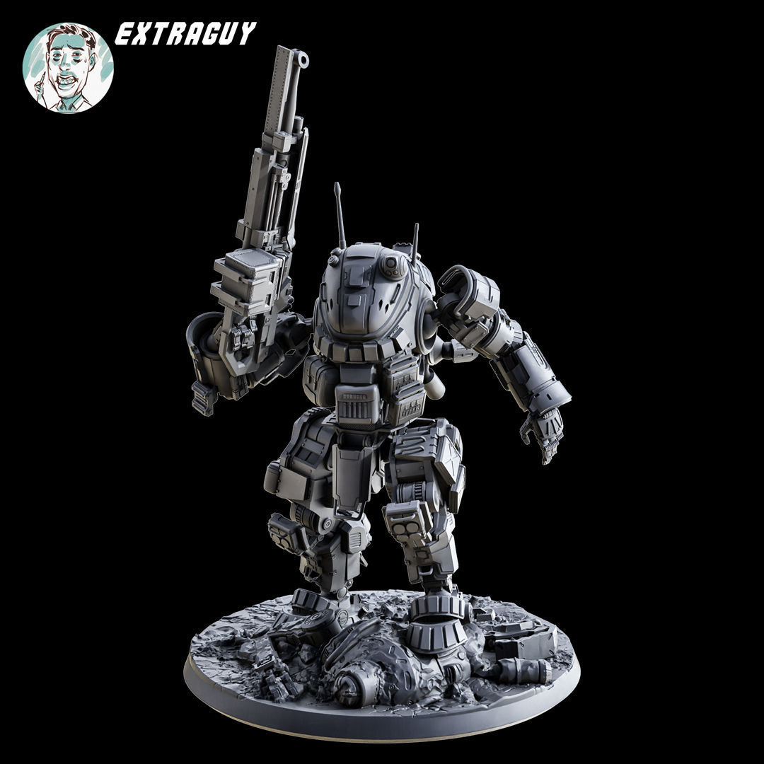 Titanfall Ogre 75mm 3D print model_1