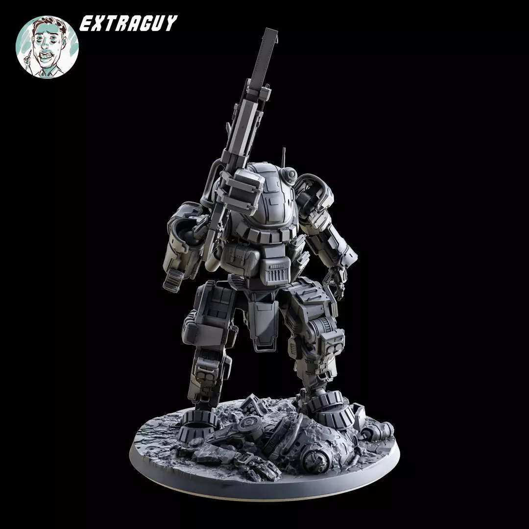 Titanfall Ogre 75mm 3D print model_0
