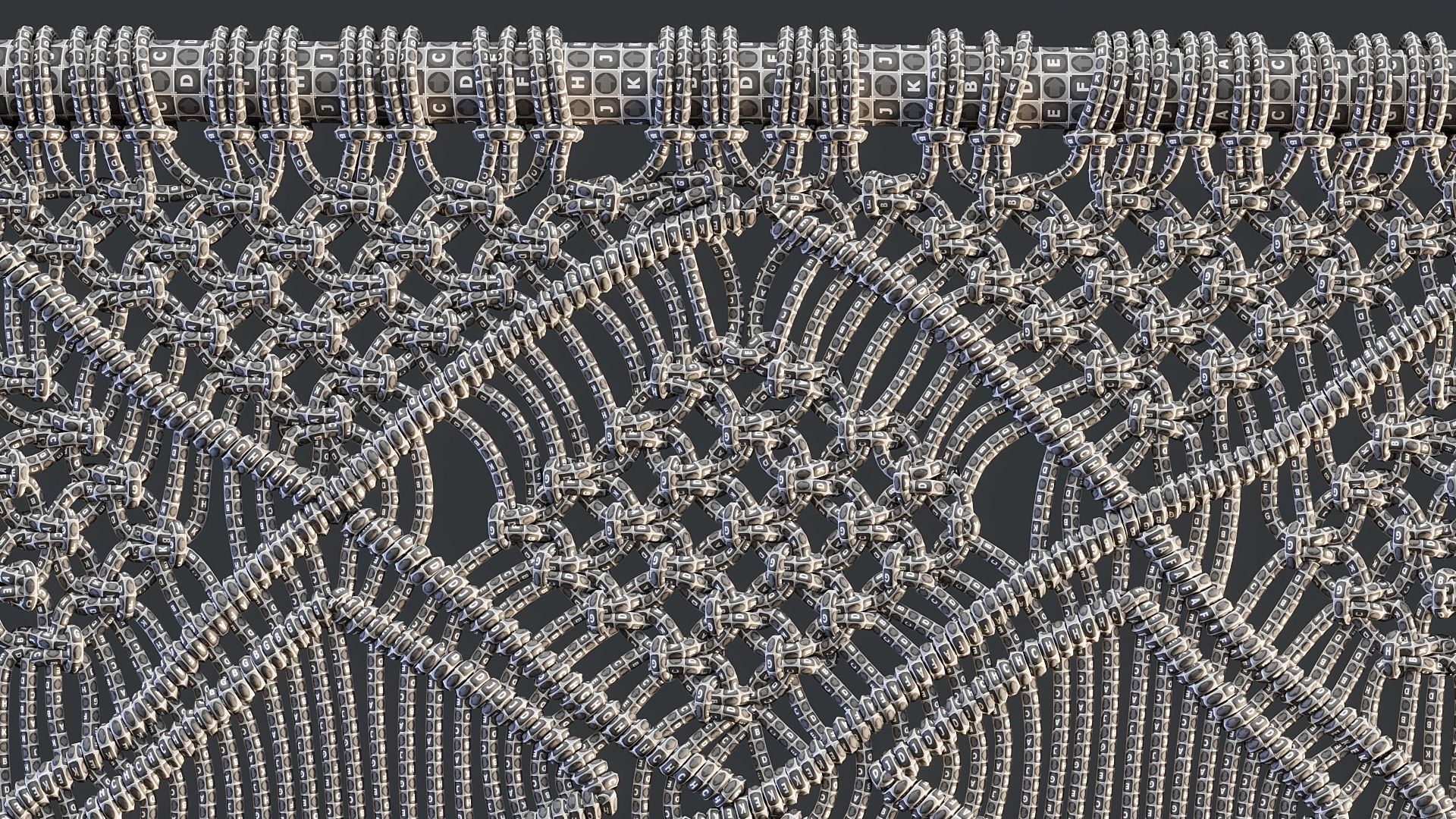 Macrame with Succulent Plant 3D model_33