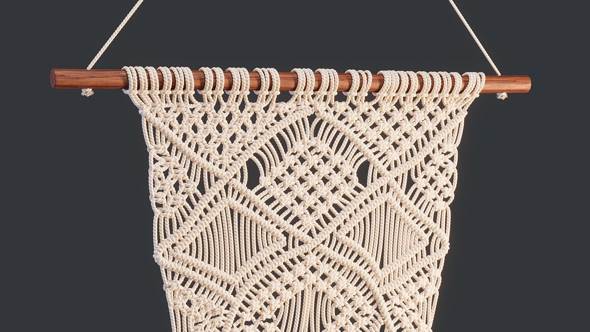 Macrame with Succulent Plant 3D model_11