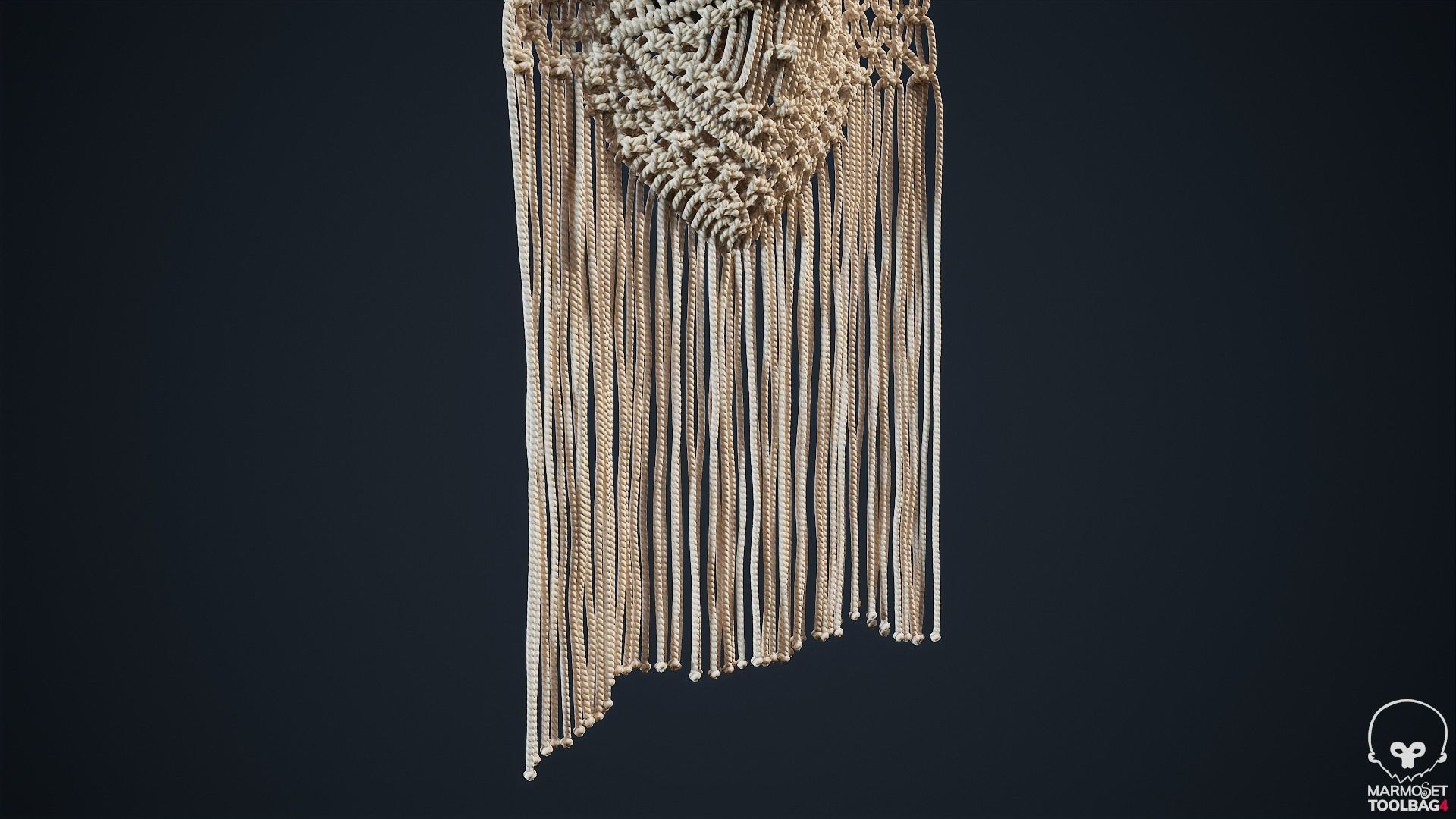 Macrame with Succulent Plant 3D model_27