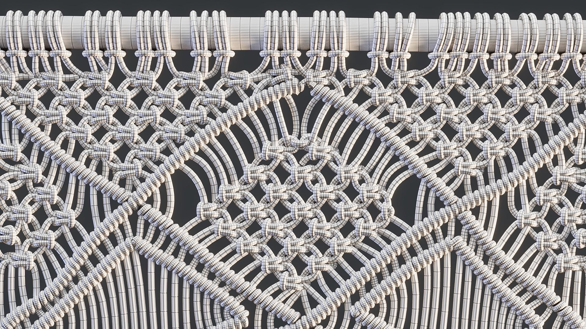 Macrame with Succulent Plant 3D model_32