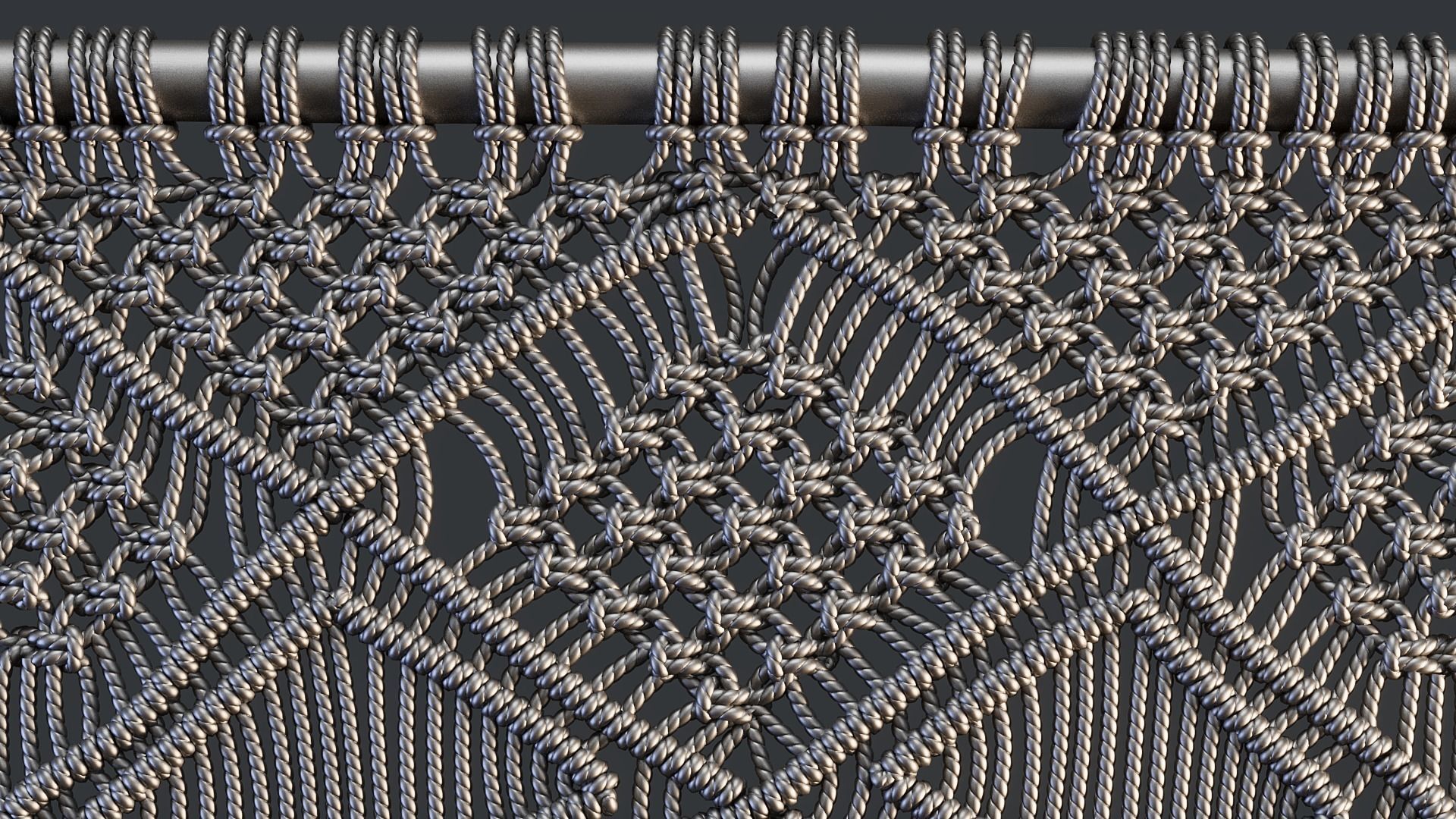 Macrame with Succulent Plant 3D model_31