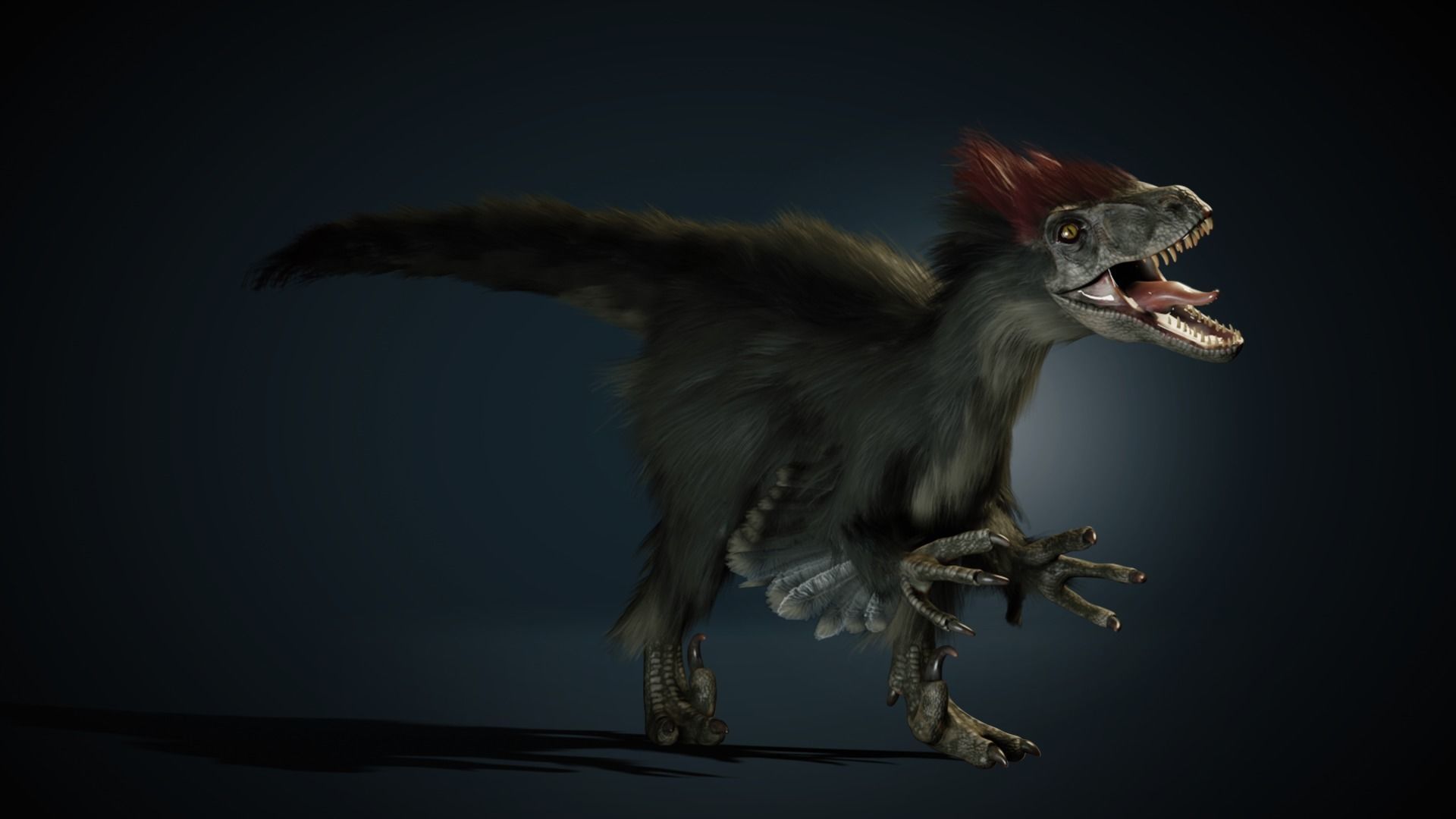 Raptor - Blender Low-poly 3D model_5