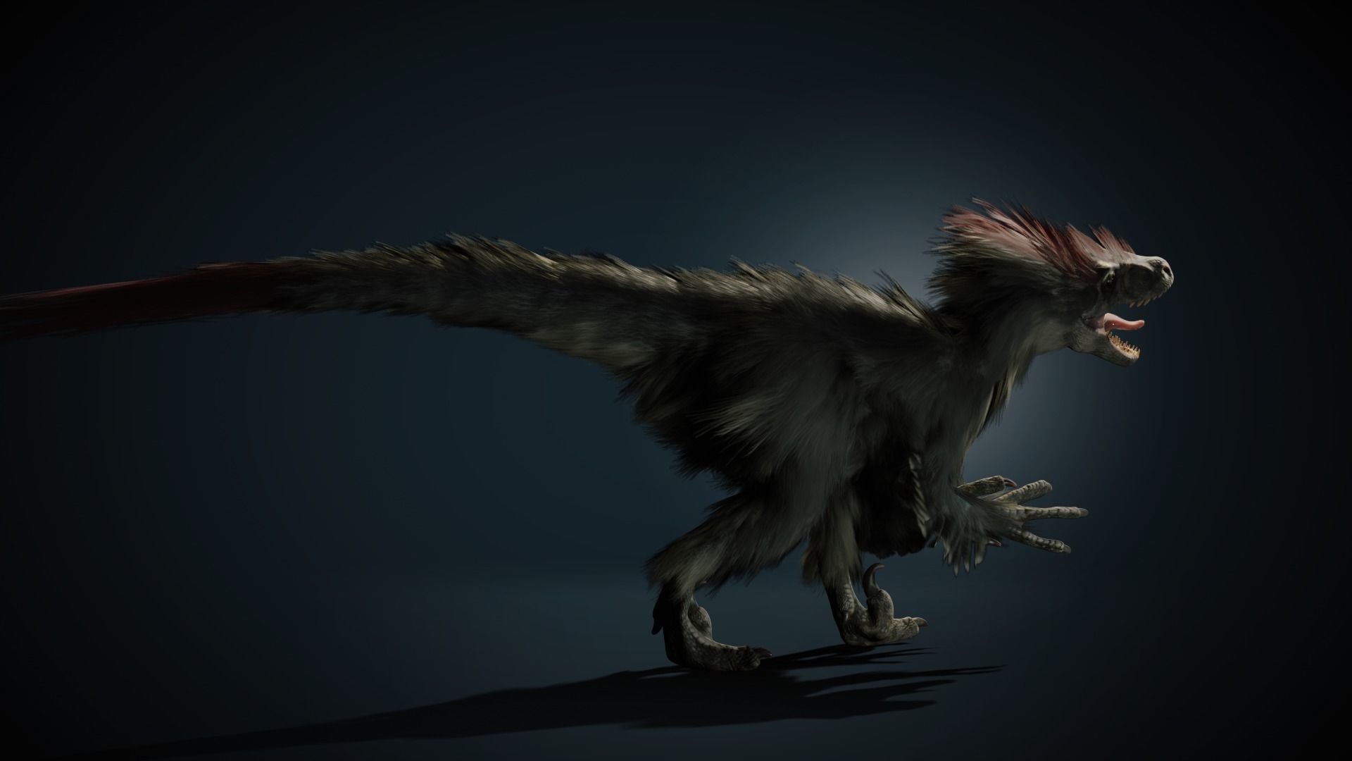 Raptor - Blender Low-poly 3D model_7