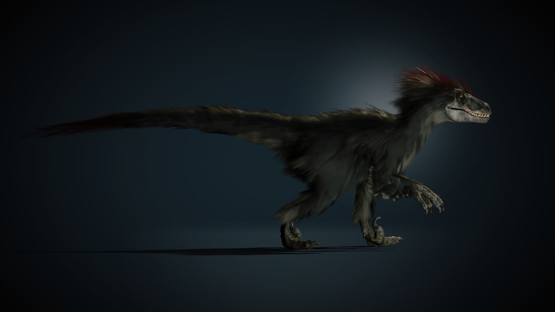 Raptor - Blender Low-poly 3D model_6