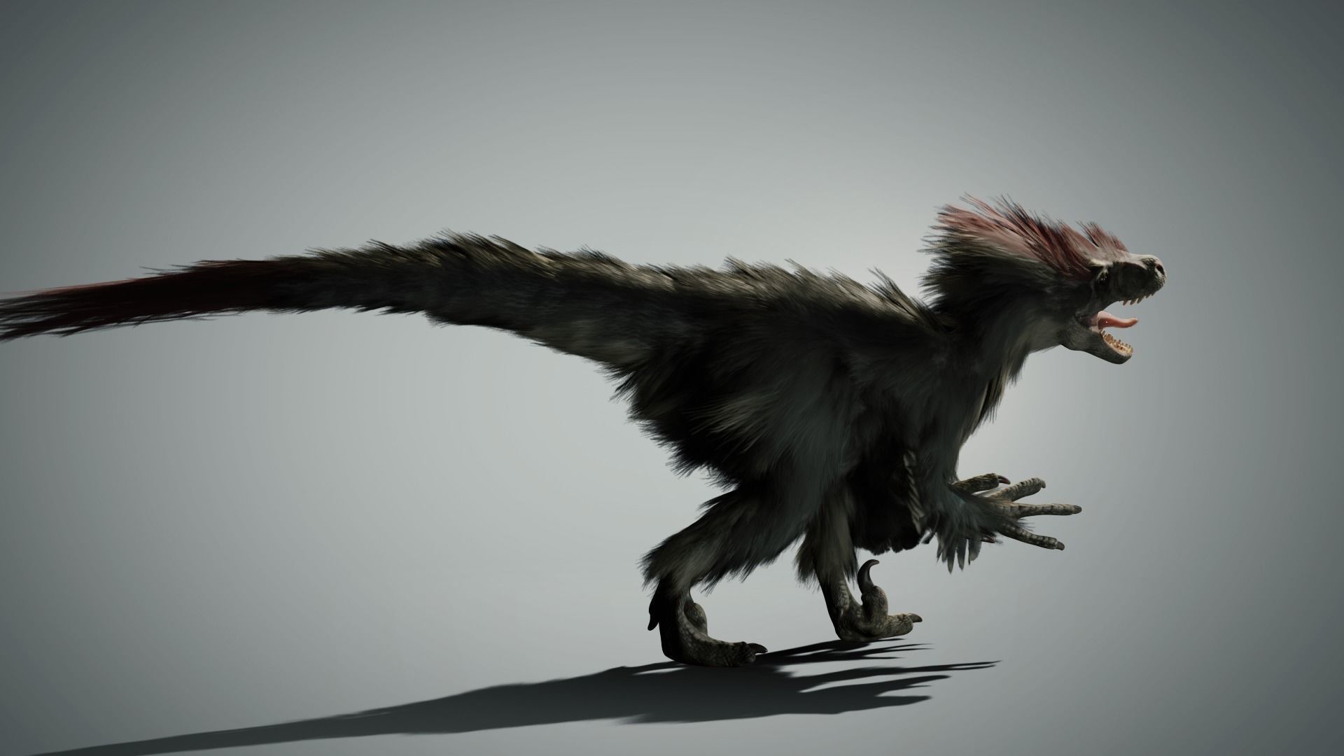 Raptor - Blender Low-poly 3D model_3