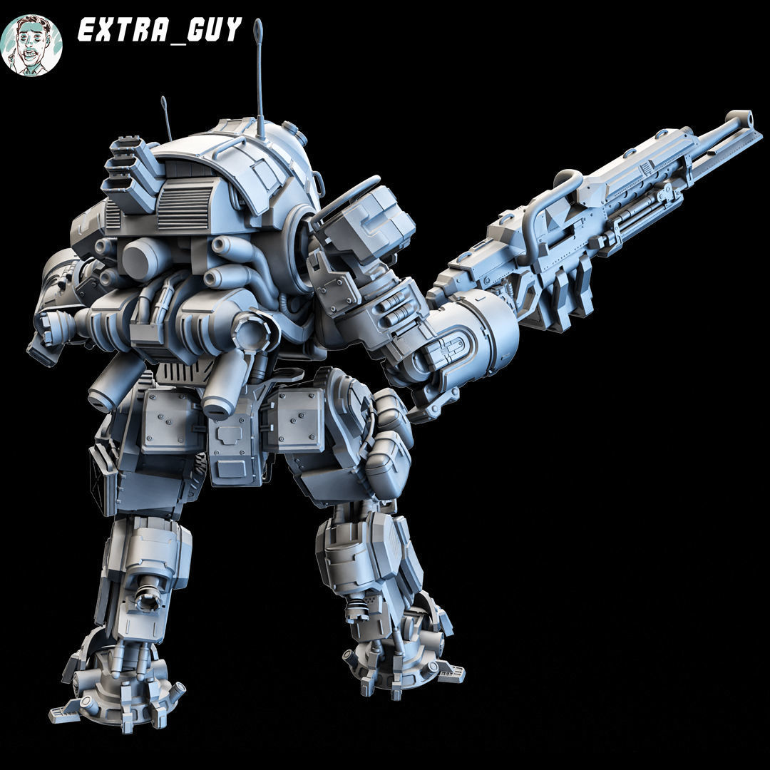 Titanfall Ogre 100mm 3D print model_2