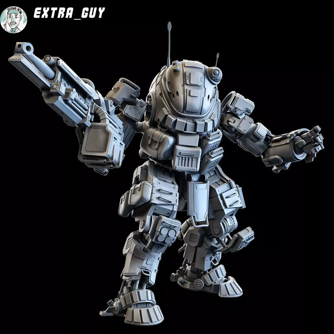 Titanfall Ogre 100mm 3D print model_0