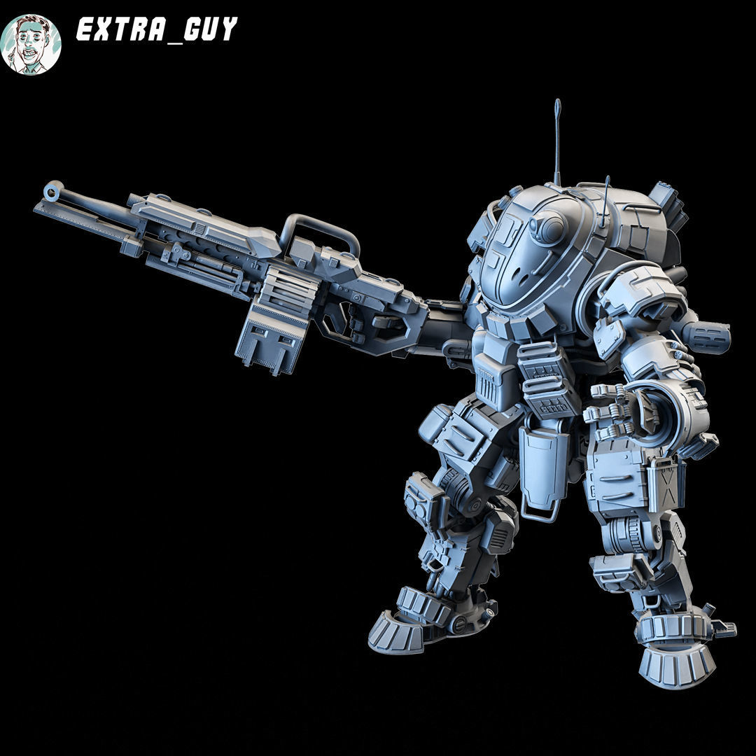 Titanfall Ogre 100mm 3D print model_1