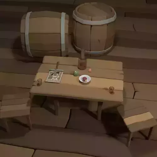 Low-polygon thief table