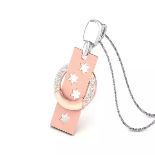 Pendant Casual stars in circle
